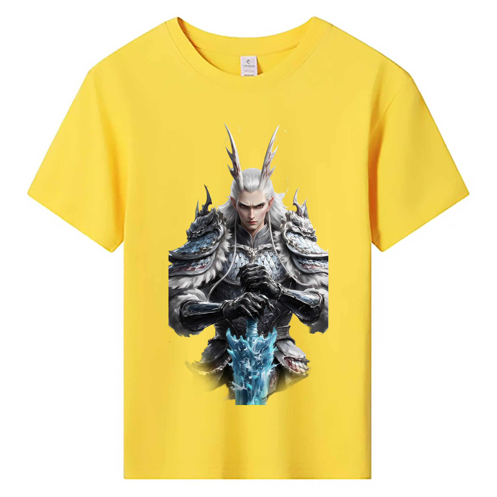（画像用） Ne Zha 2 ナタ 魔童の大暴れ 綿100％キッズTシャツ（フロントプリント）