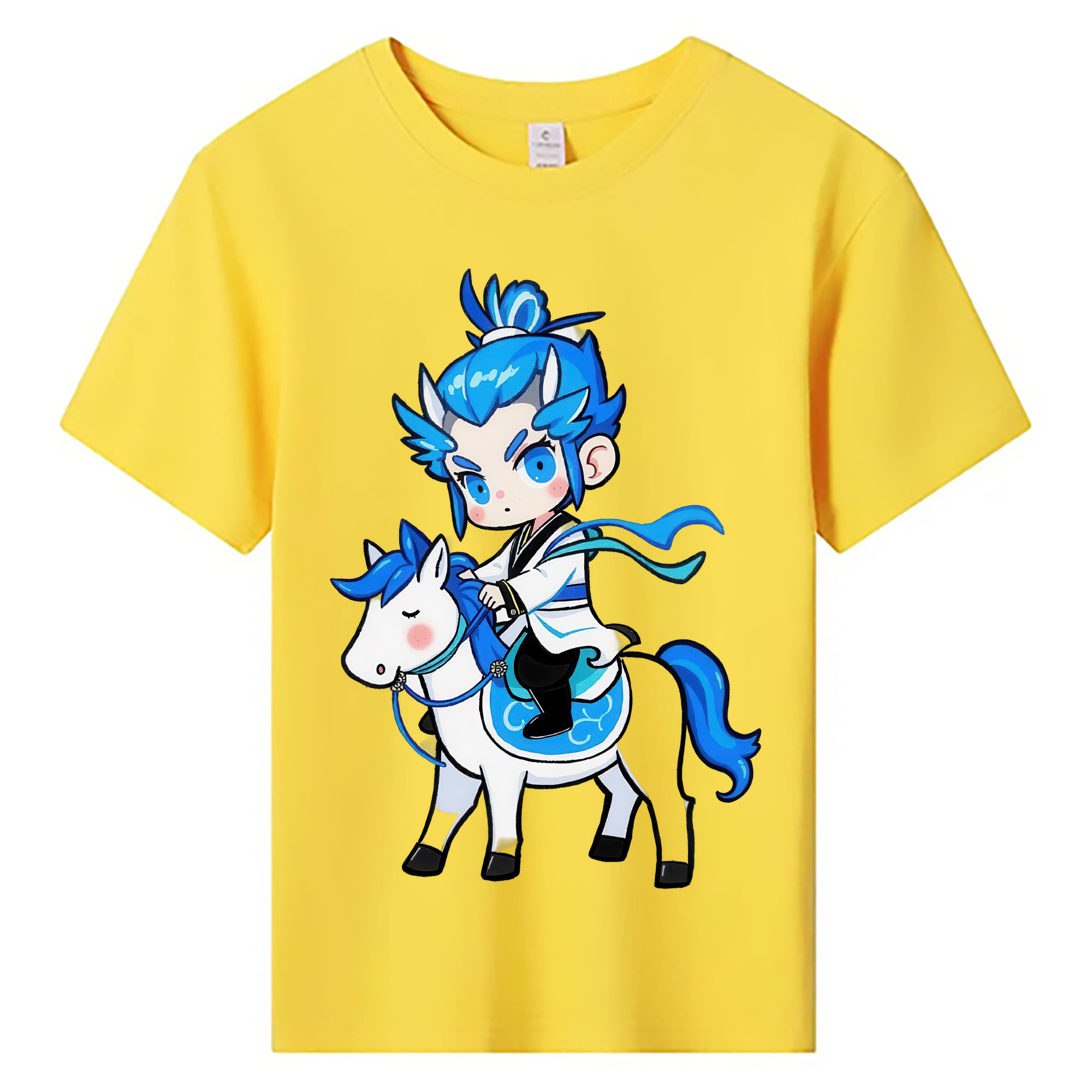 （画像用） Ne Zha 2 ナタ 魔童の大暴れ 綿100％キッズTシャツ（フロントプリント）