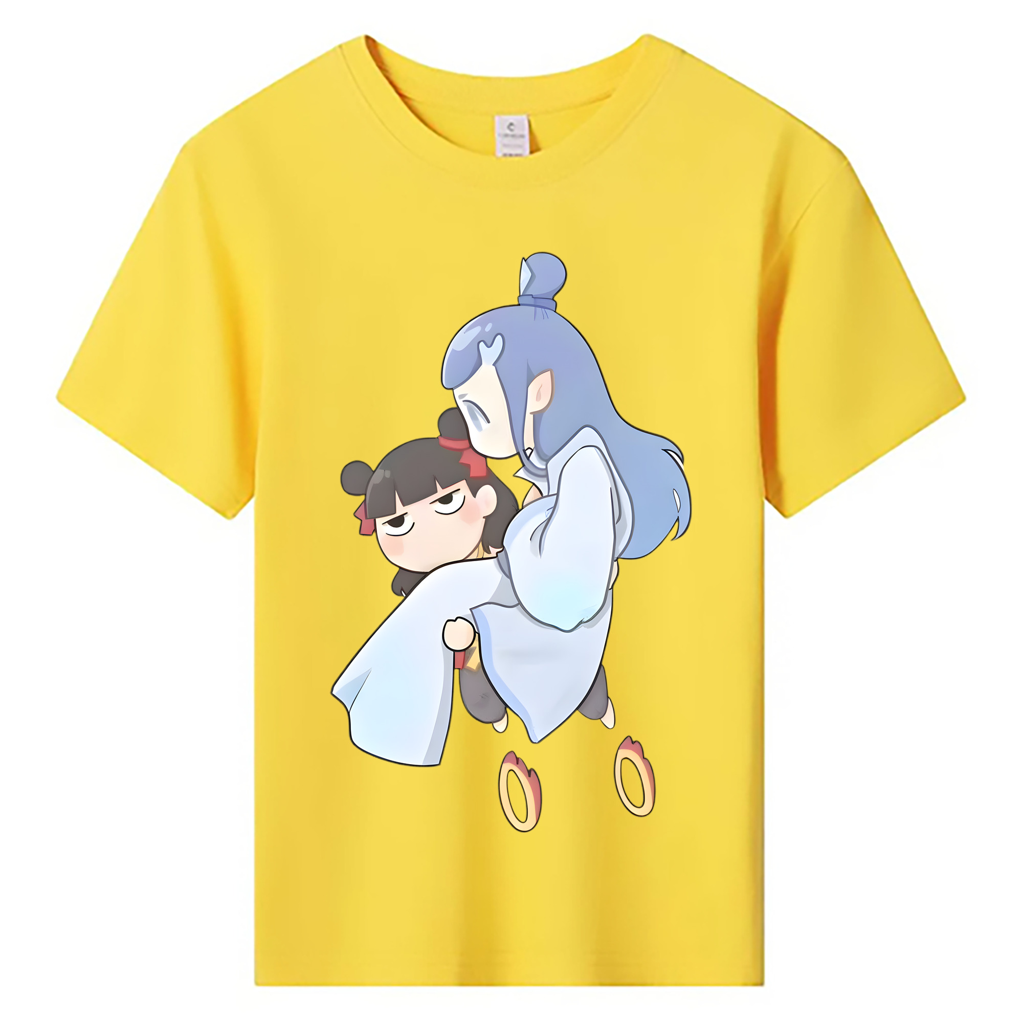 （画像用） Ne Zha 2 ナタ 魔童の大暴れ 綿100％キッズTシャツ（フロントプリント）