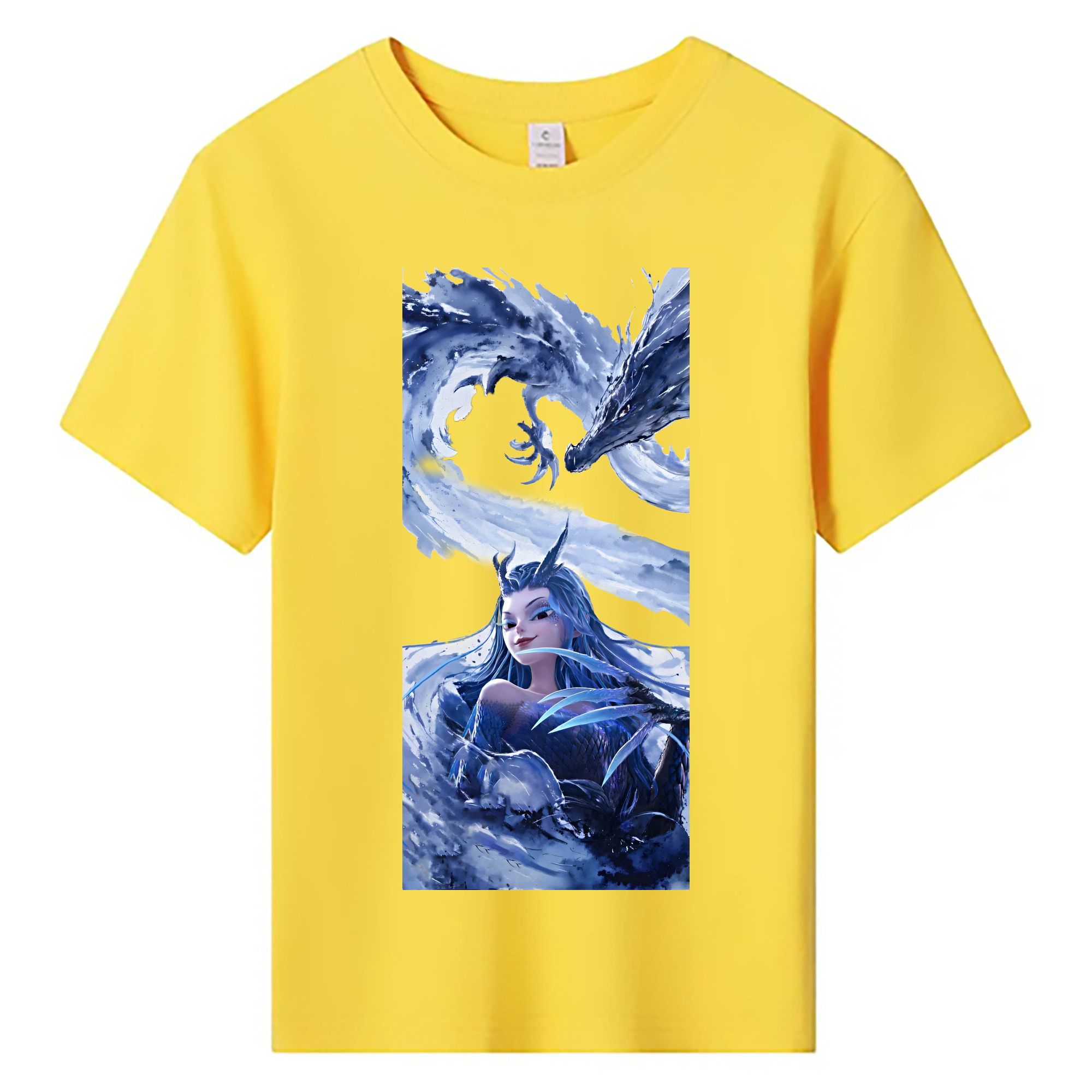 （画像用） Ne Zha 2 ナタ 魔童の大暴れ 綿100％キッズTシャツ（フロントプリント）