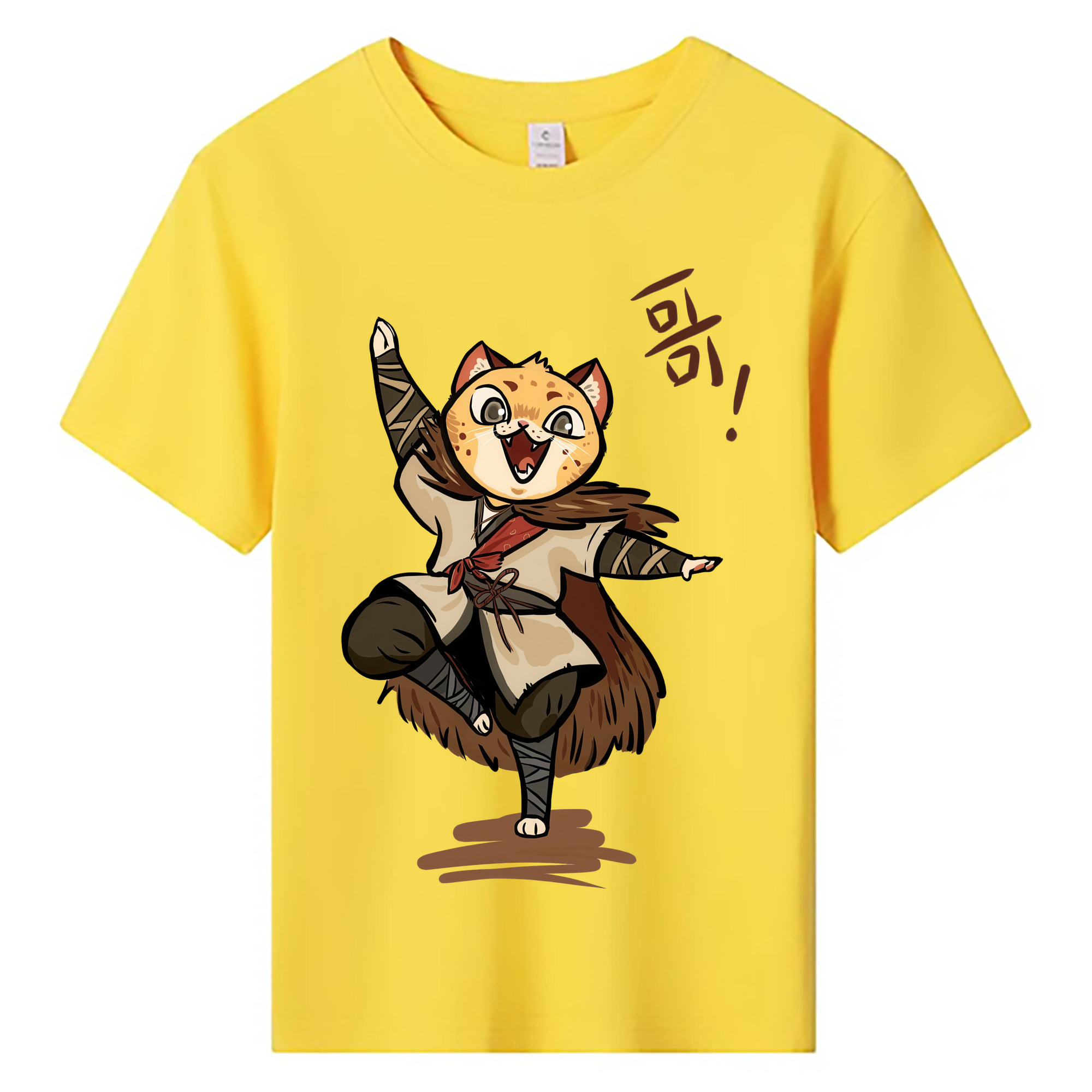 （画像用） Ne Zha 2 ナタ 魔童の大暴れ 綿100％キッズTシャツ（フロントプリント）