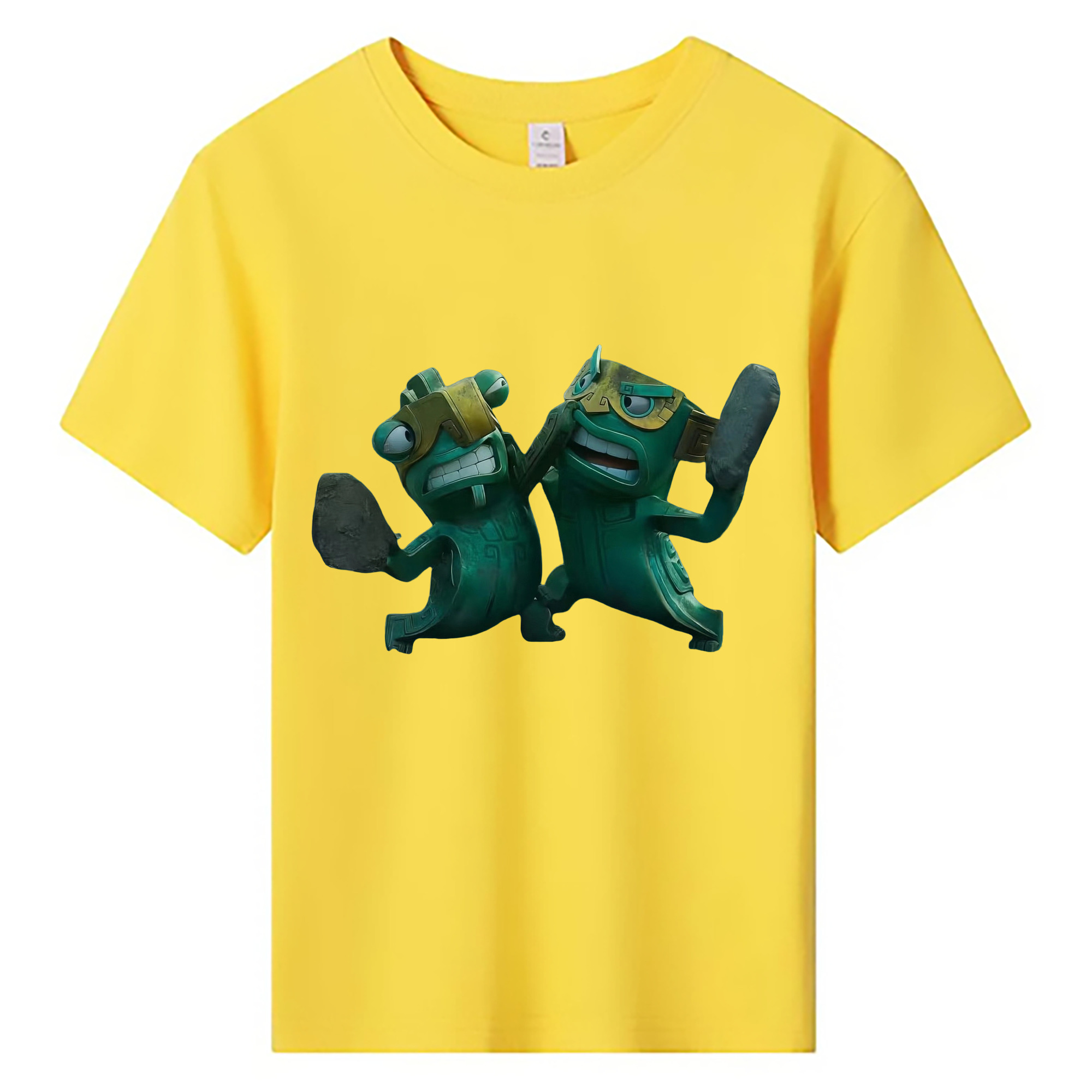 （画像用） Ne Zha 2 ナタ 魔童の大暴れ 綿100％キッズTシャツ（フロントプリント）
