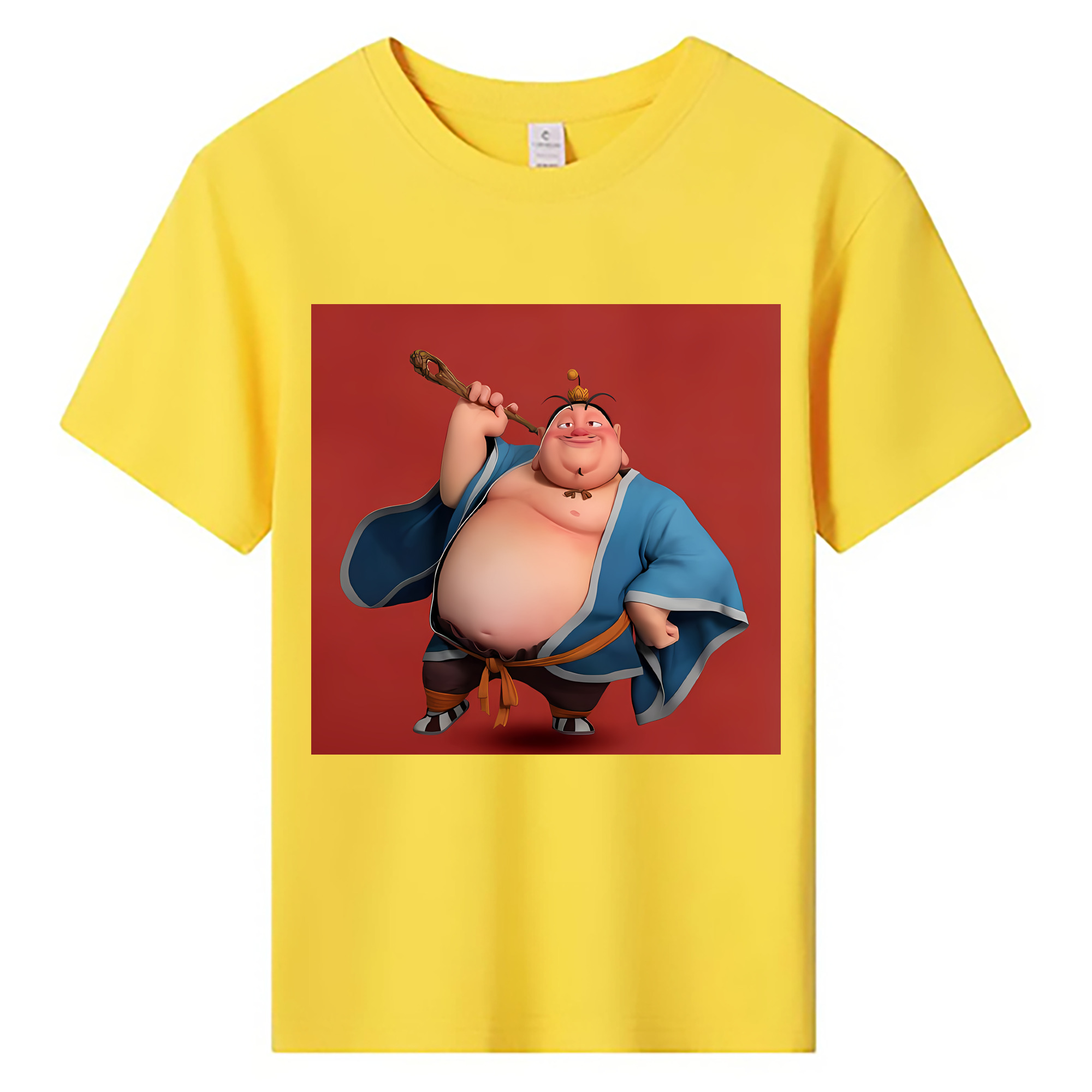 （画像用） Ne Zha 2 ナタ 魔童の大暴れ 綿100％キッズTシャツ（フロントプリント）