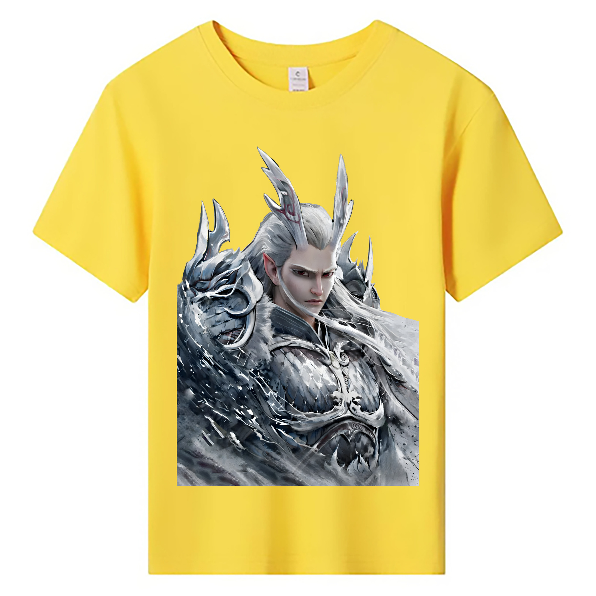 （画像用） Ne Zha 2 ナタ 魔童の大暴れ 綿100％キッズTシャツ（フロントプリント）