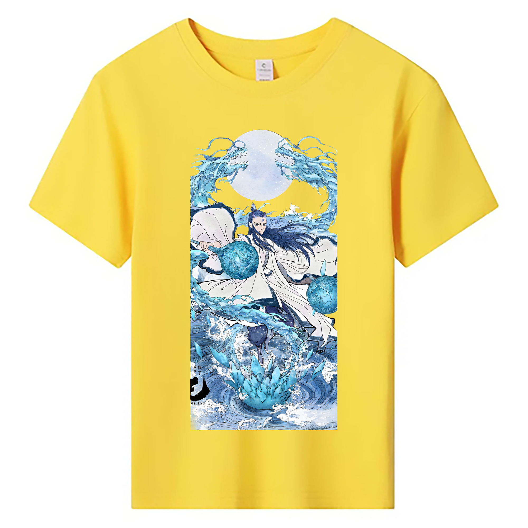 （画像用） Ne Zha 2 ナタ 魔童の大暴れ 綿100％キッズTシャツ（フロントプリント）