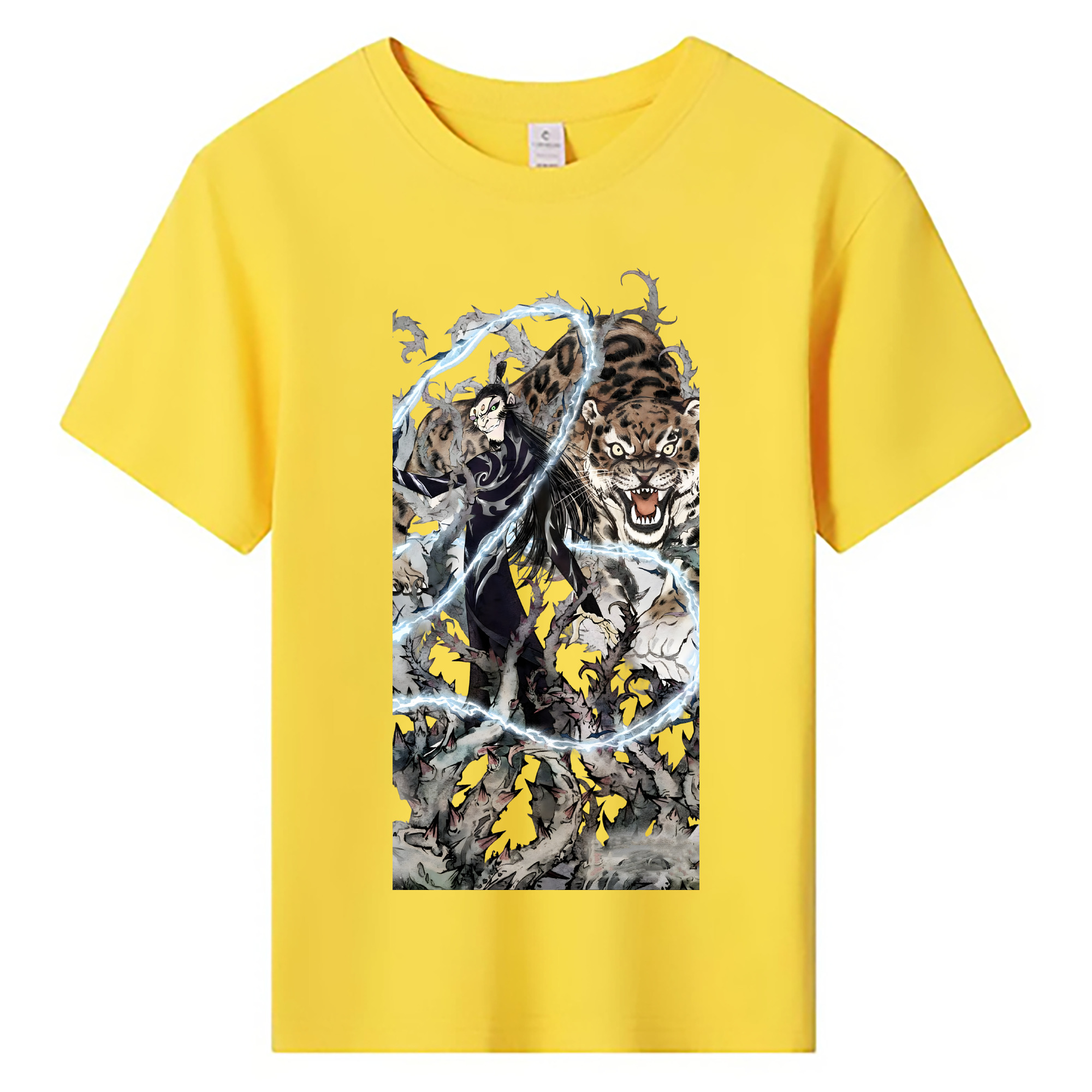 （画像用） Ne Zha 2 ナタ 魔童の大暴れ 綿100％キッズTシャツ（フロントプリント）