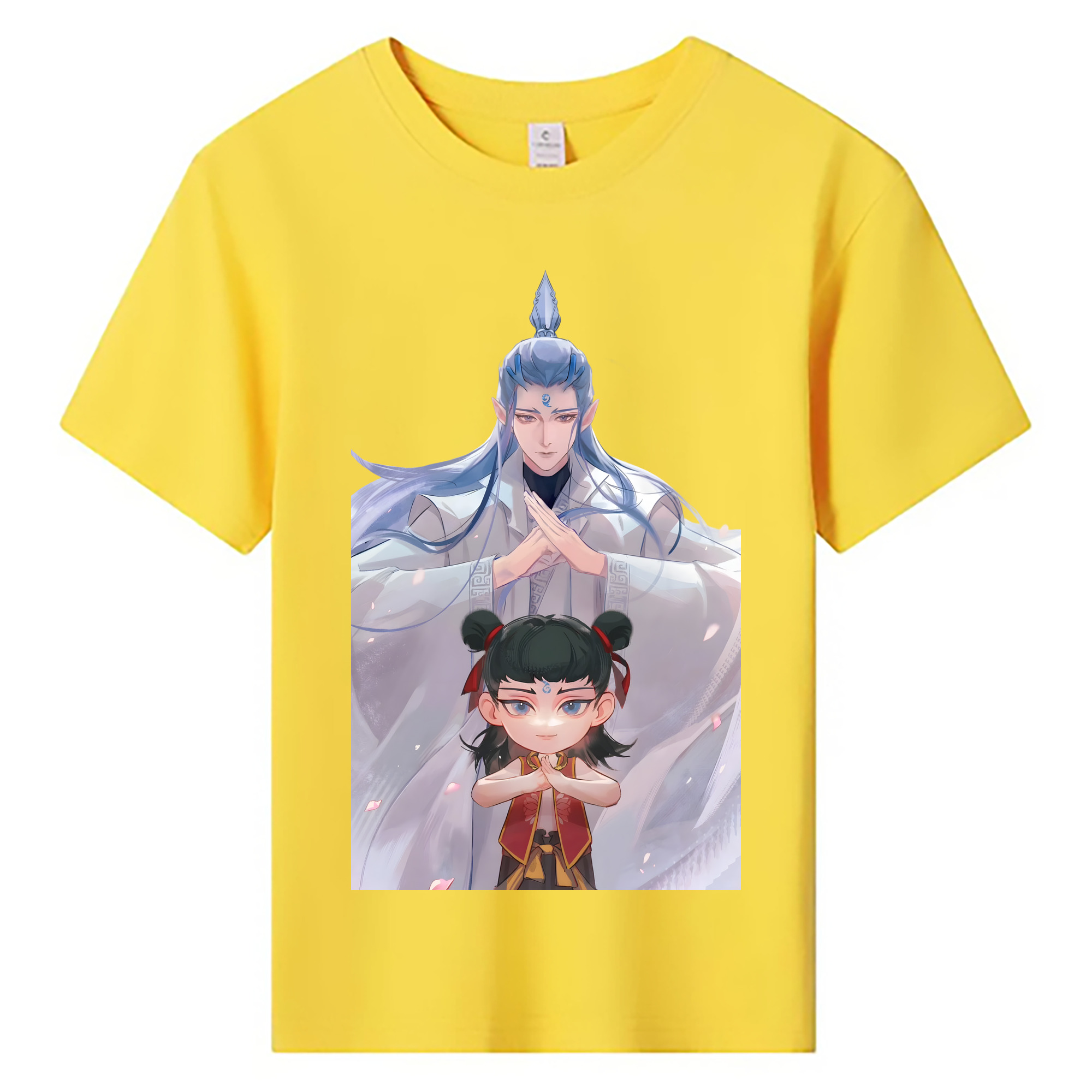 （画像用） Ne Zha 2 ナタ 魔童の大暴れ 綿100％キッズTシャツ（フロントプリント）