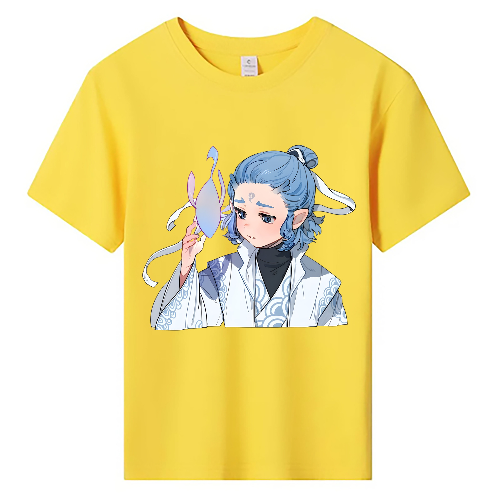 （画像用） Ne Zha 2 ナタ 魔童の大暴れ 綿100％キッズTシャツ（フロントプリント）