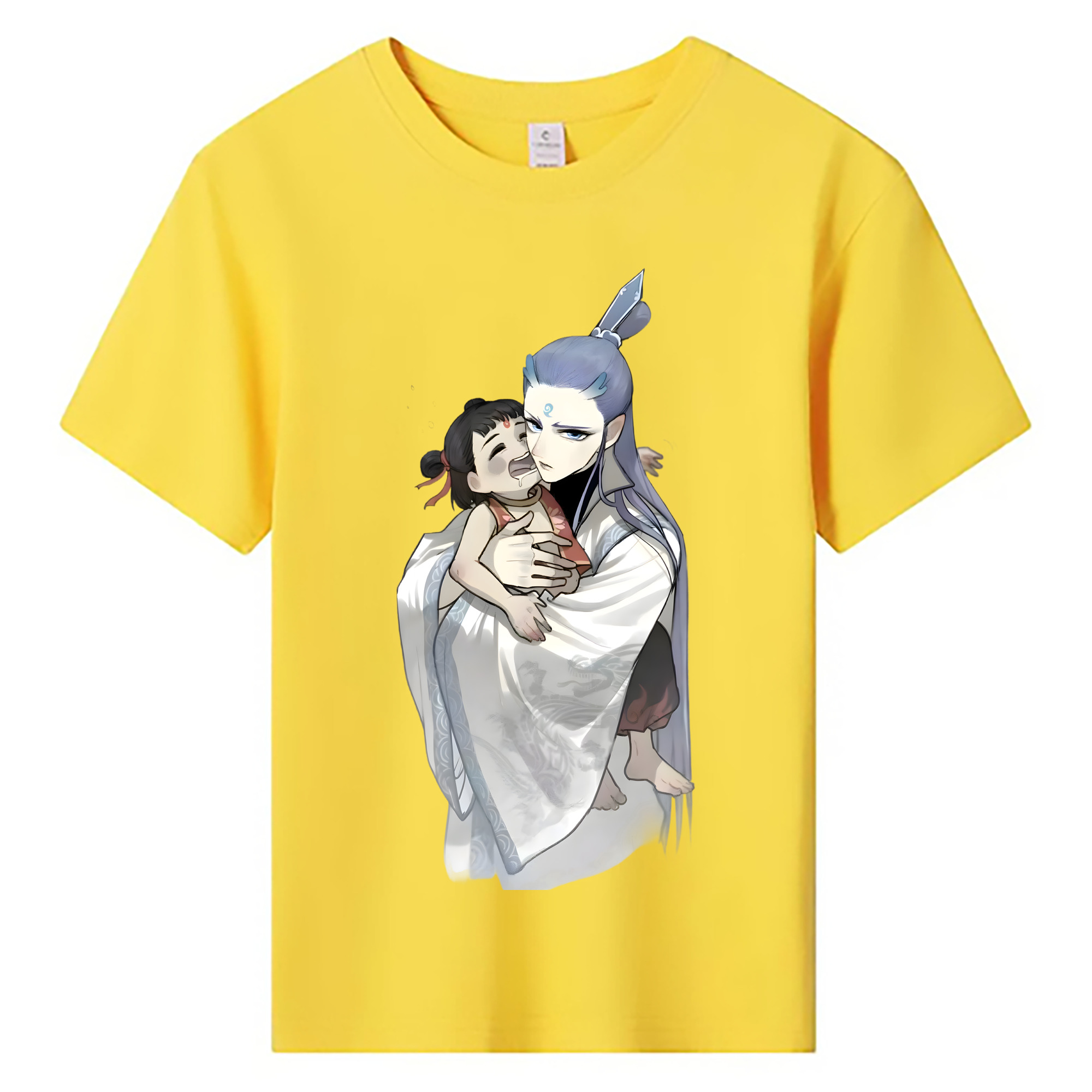 （画像用） Ne Zha 2 ナタ 魔童の大暴れ 綿100％キッズTシャツ（フロントプリント）