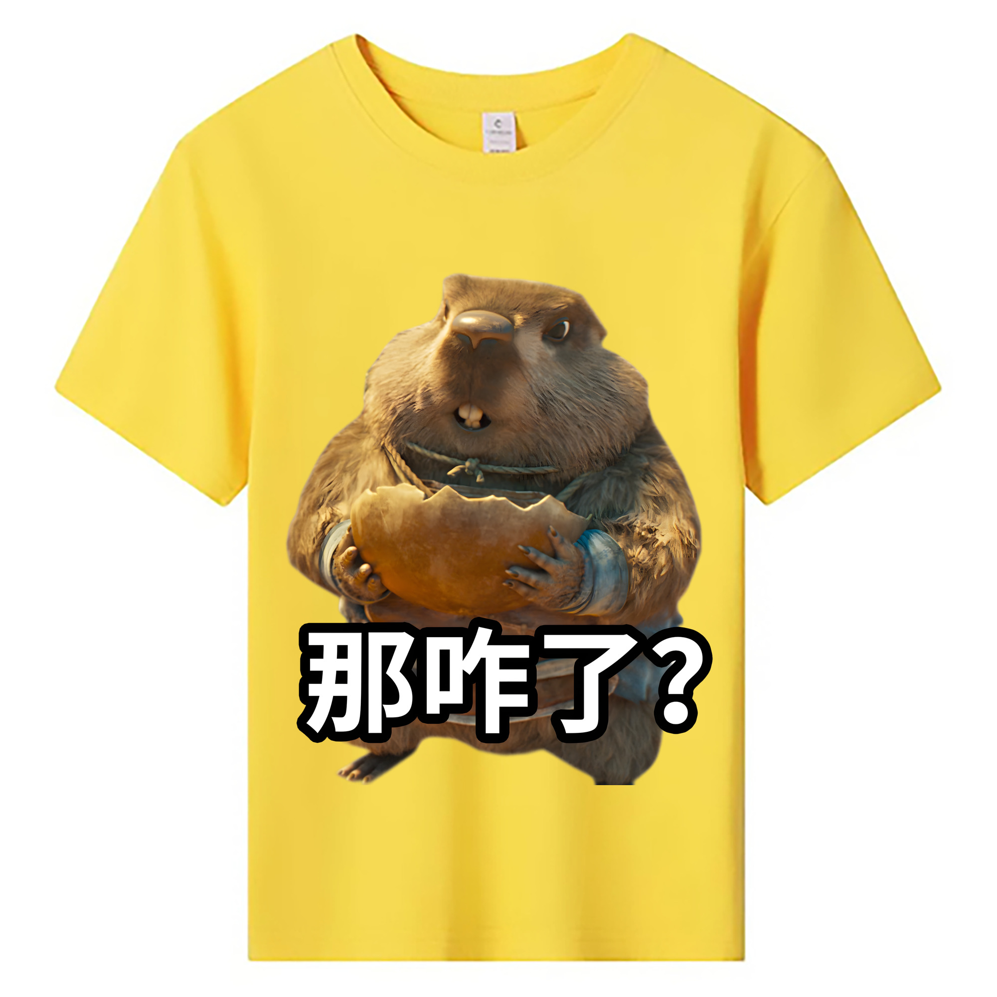 （画像用） Ne Zha 2 ナタ 魔童の大暴れ 綿100％キッズTシャツ（フロントプリント）
