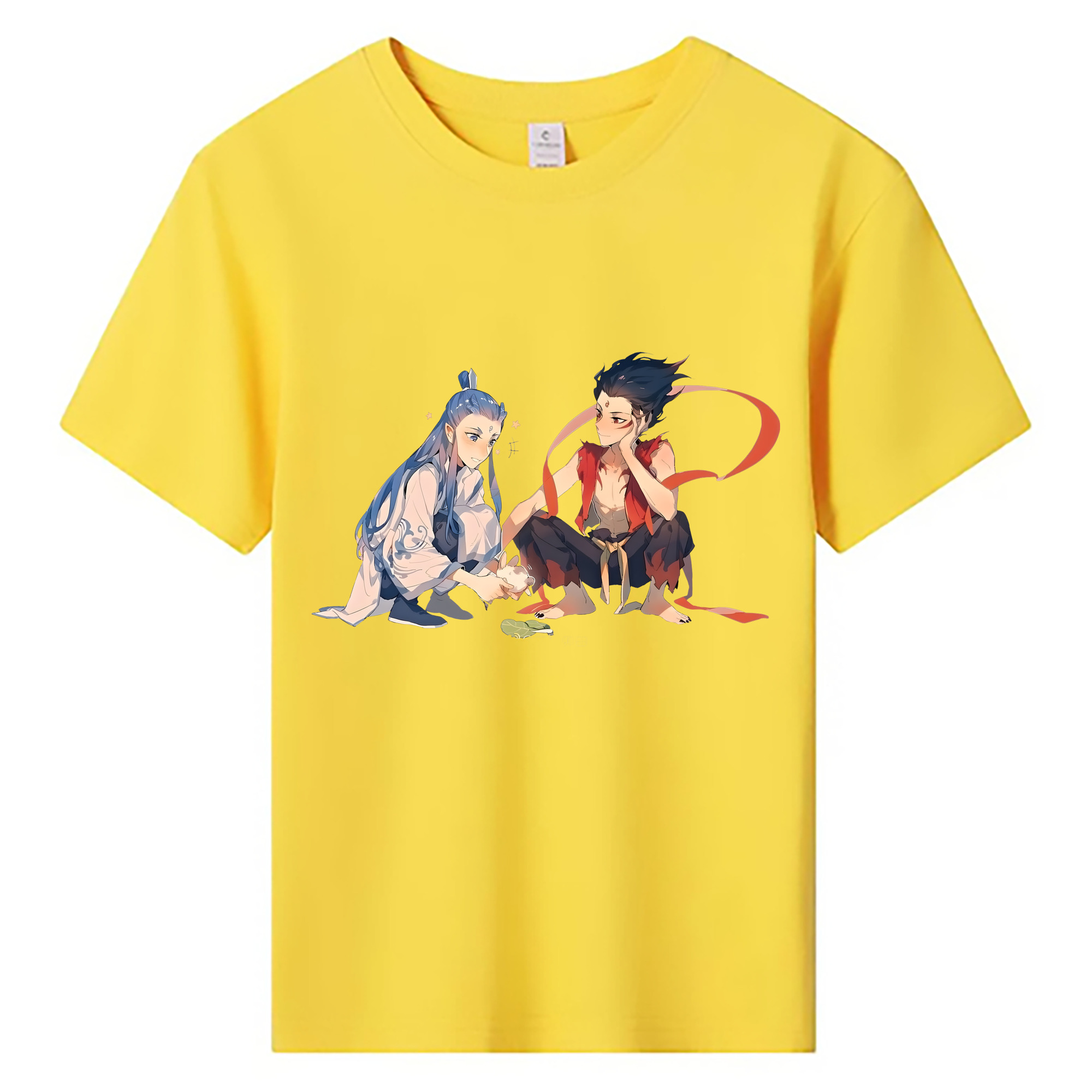 （画像用） Ne Zha 2 ナタ 魔童の大暴れ 綿100％キッズTシャツ（フロントプリント）