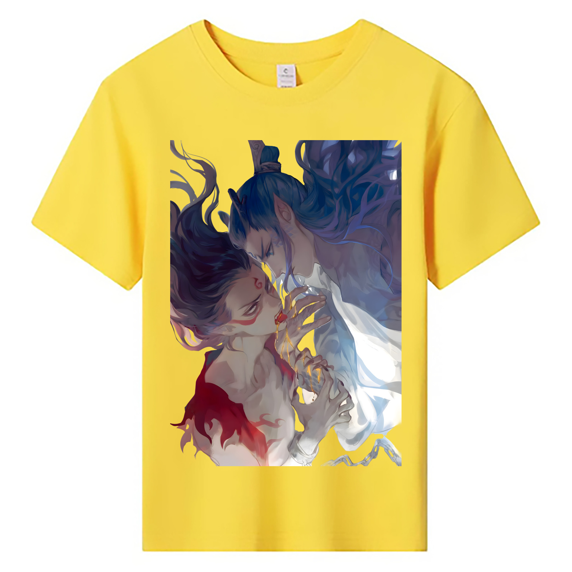 （画像用） Ne Zha 2 ナタ 魔童の大暴れ 綿100％キッズTシャツ（フロントプリント）