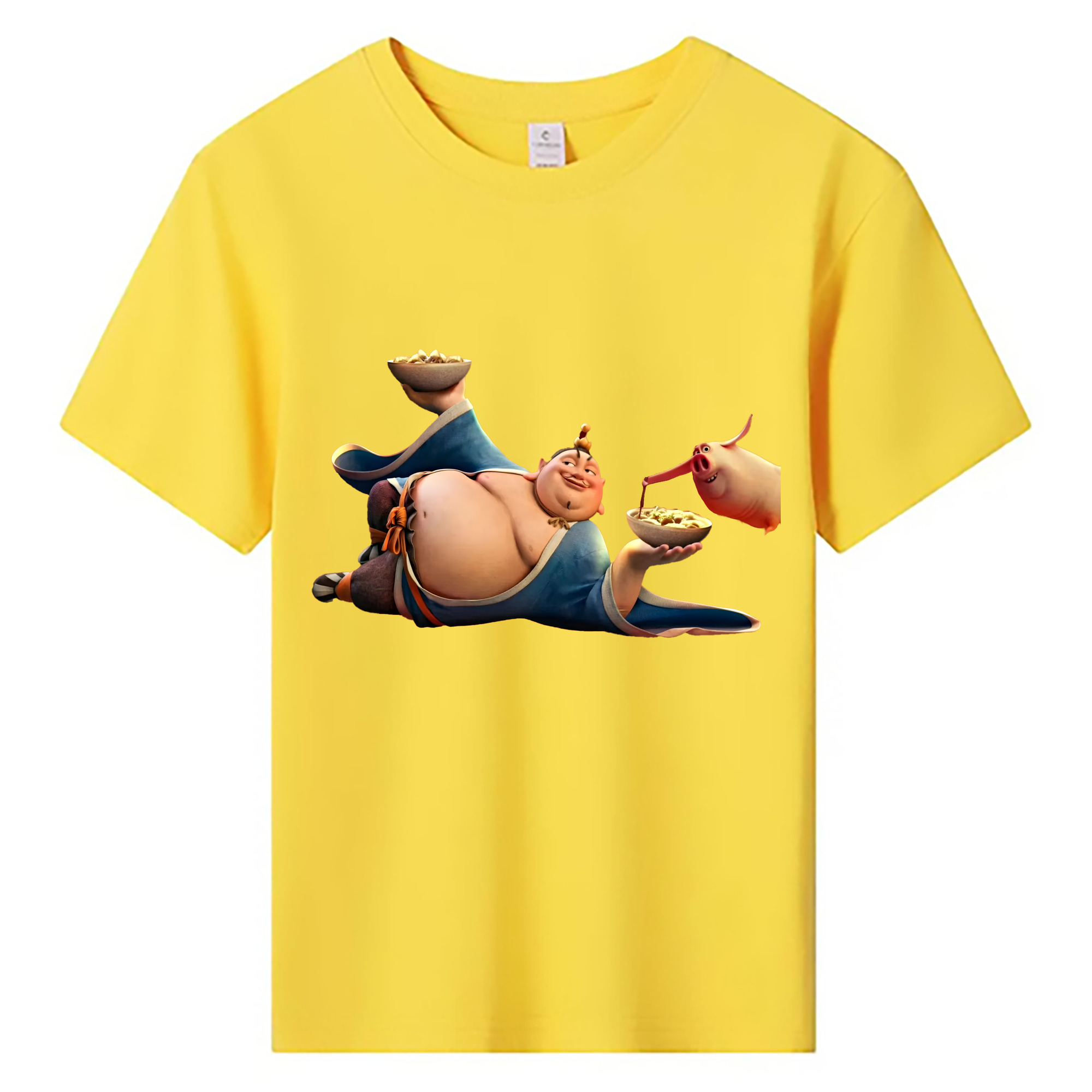（画像用） Ne Zha 2 ナタ 魔童の大暴れ 綿100％キッズTシャツ（フロントプリント）