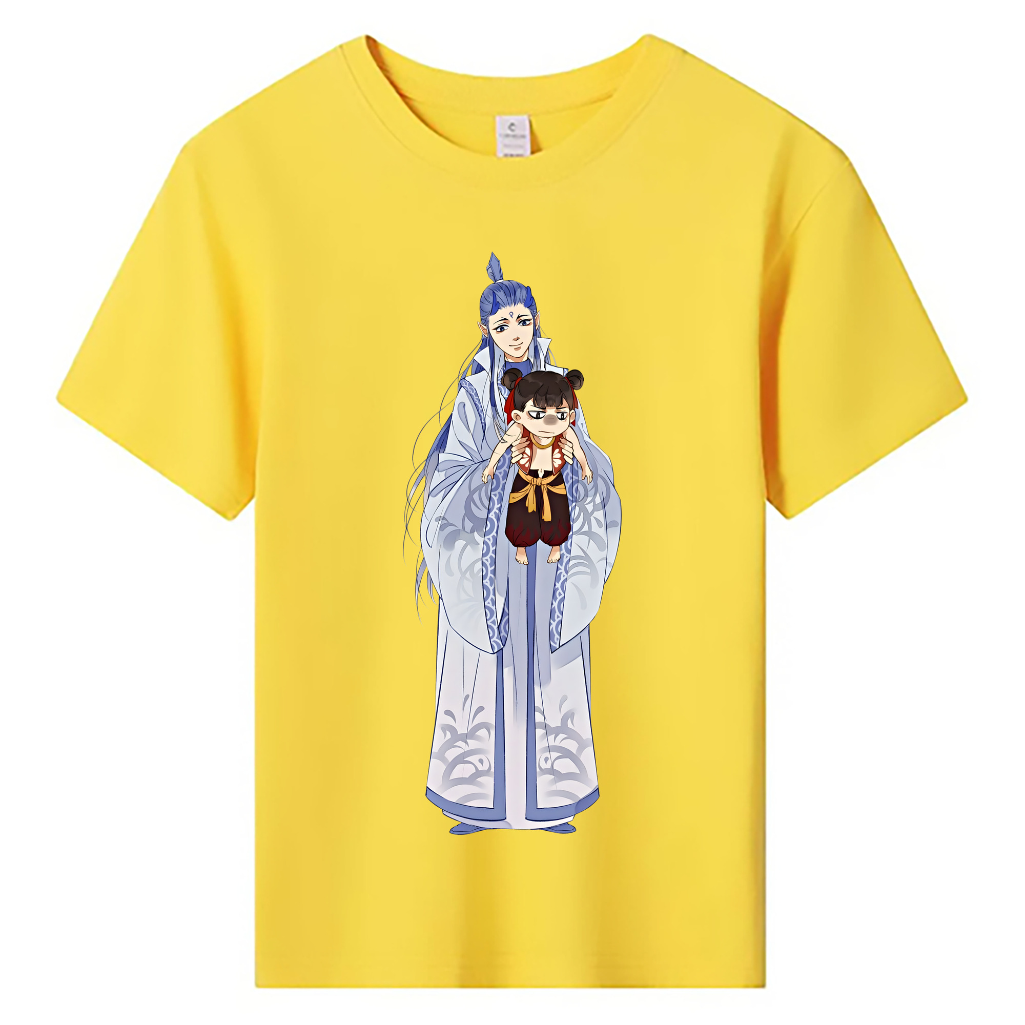 （画像用） Ne Zha 2 ナタ 魔童の大暴れ 綿100％キッズTシャツ（フロントプリント）