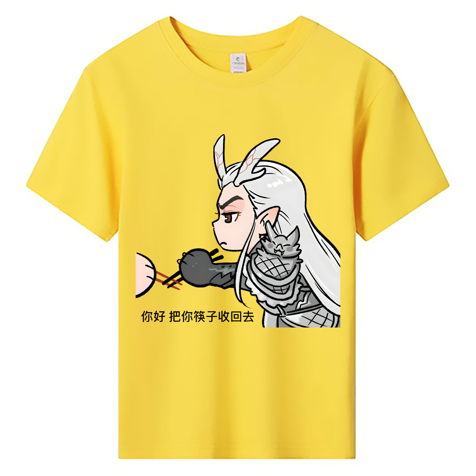 （画像用） Ne Zha 2 ナタ 魔童の大暴れ 綿100％キッズTシャツ（フロントプリント）