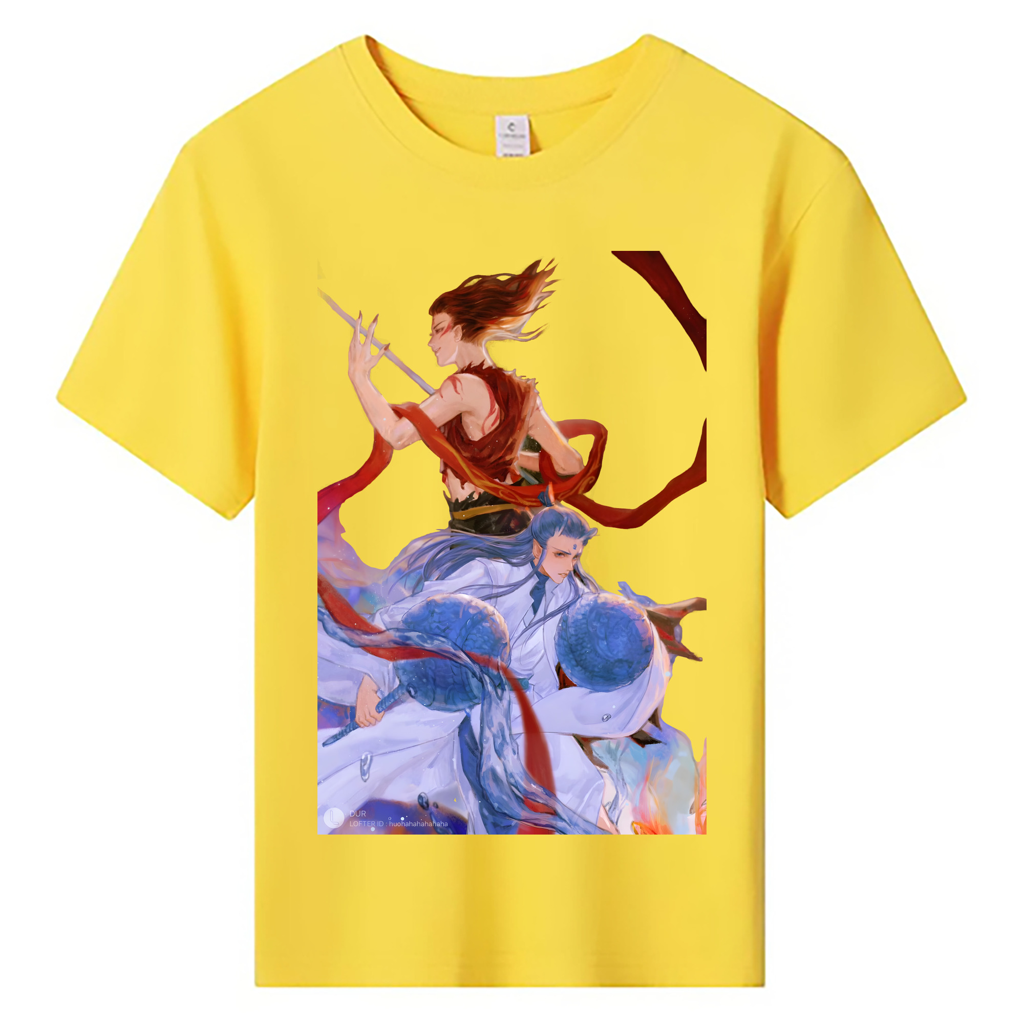 （画像用） Ne Zha 2 ナタ 魔童の大暴れ 綿100％キッズTシャツ（フロントプリント）