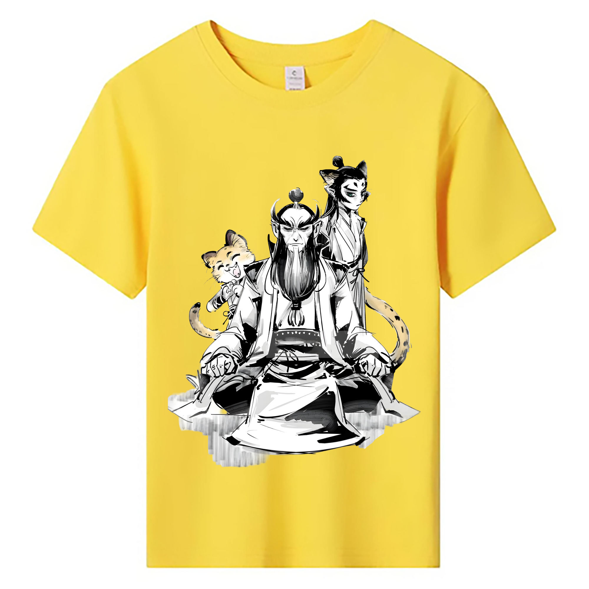 （画像用） Ne Zha 2 ナタ 魔童の大暴れ 綿100％キッズTシャツ（フロントプリント）