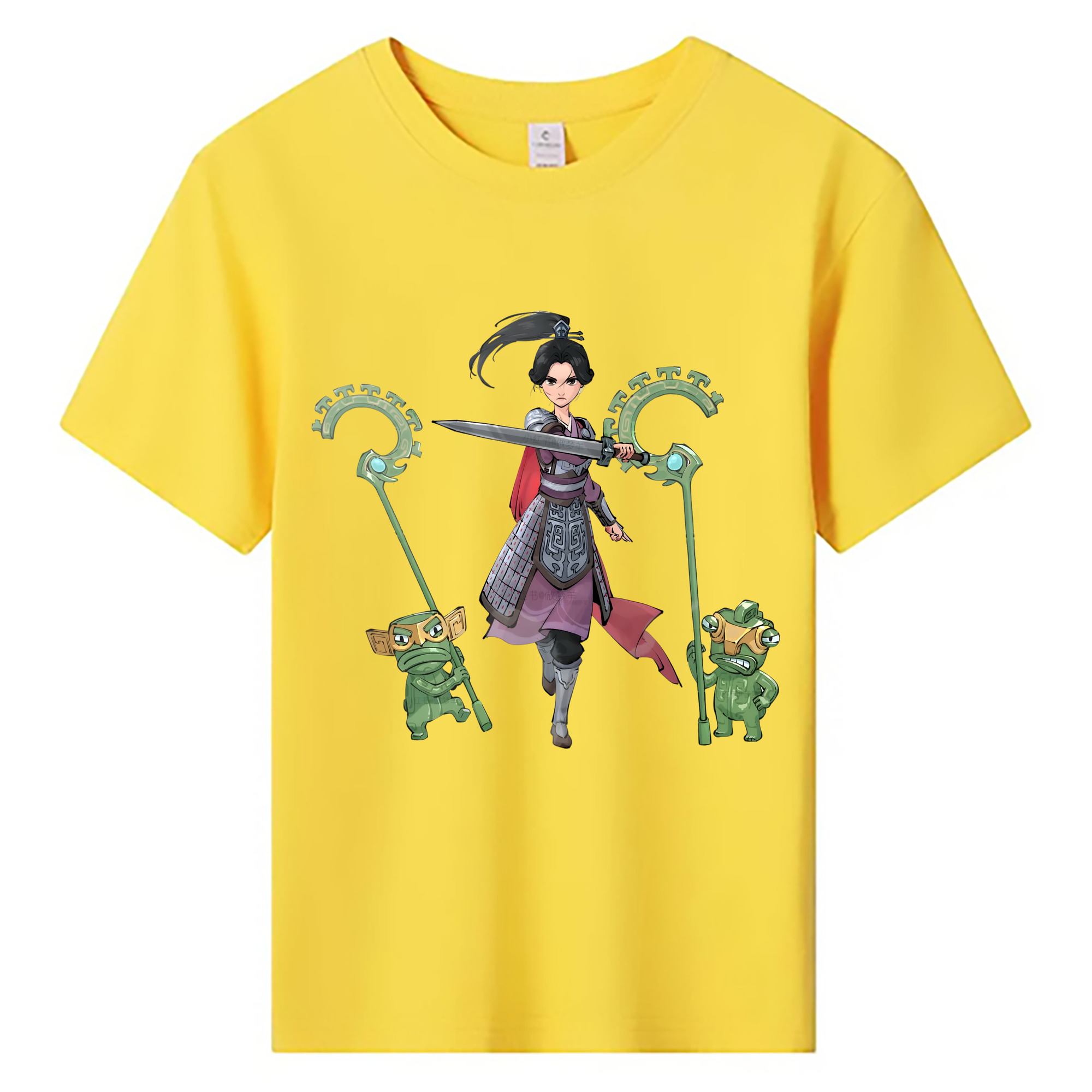 （画像用） Ne Zha 2 ナタ 魔童の大暴れ 綿100％キッズTシャツ（フロントプリント）