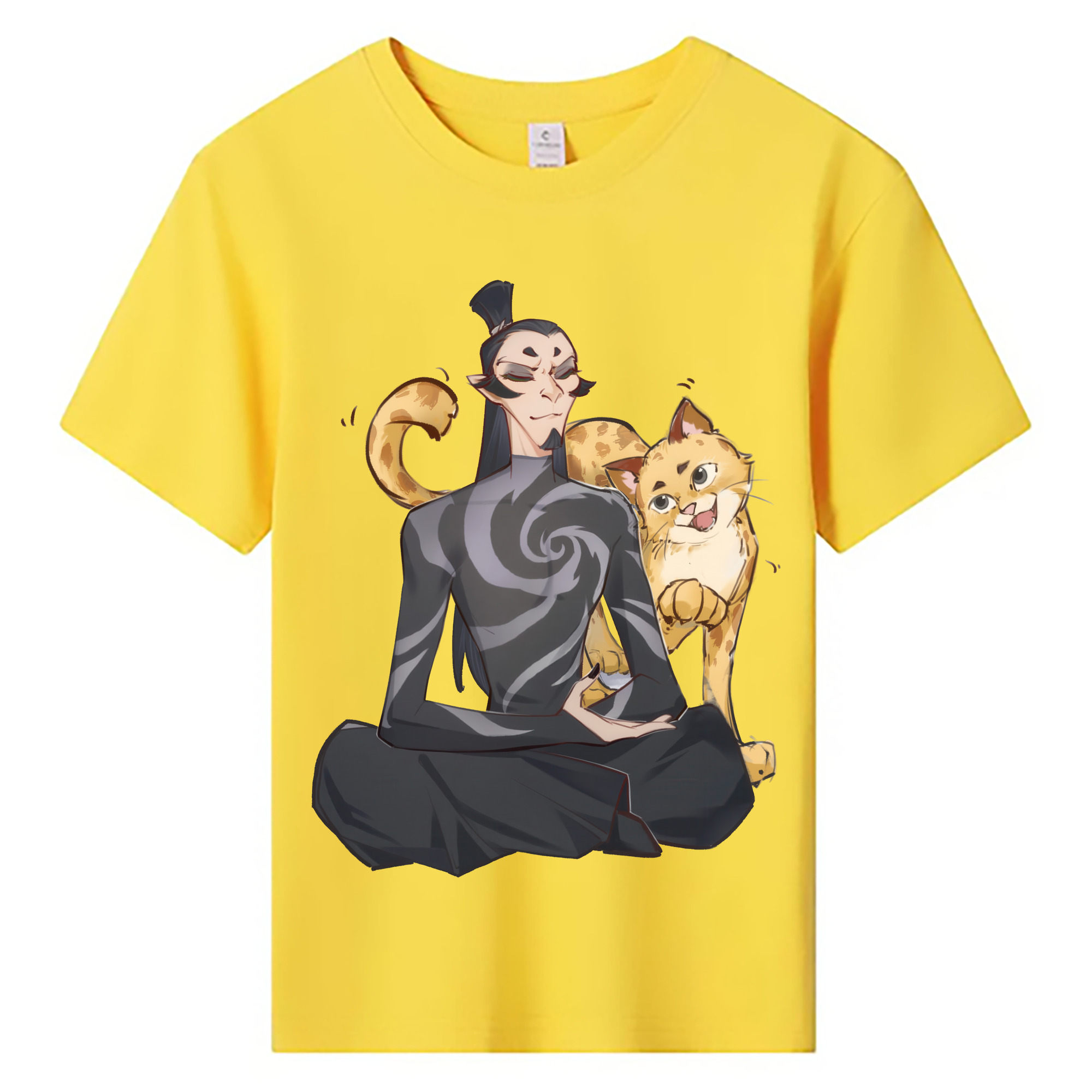 （画像用） Ne Zha 2 ナタ 魔童の大暴れ 綿100％キッズTシャツ（フロントプリント）