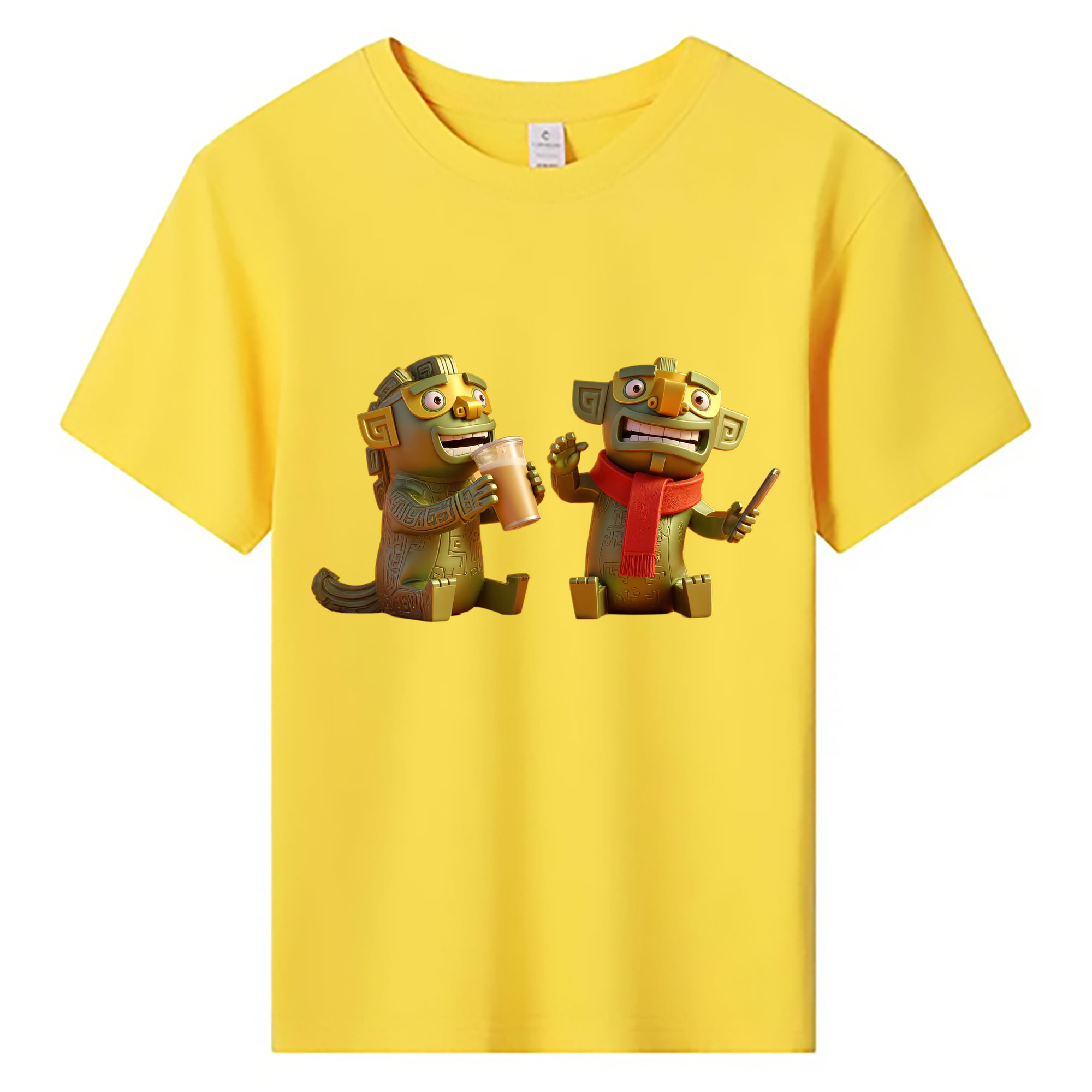 （画像用） Ne Zha 2 ナタ 魔童の大暴れ 綿100％キッズTシャツ（フロントプリント）