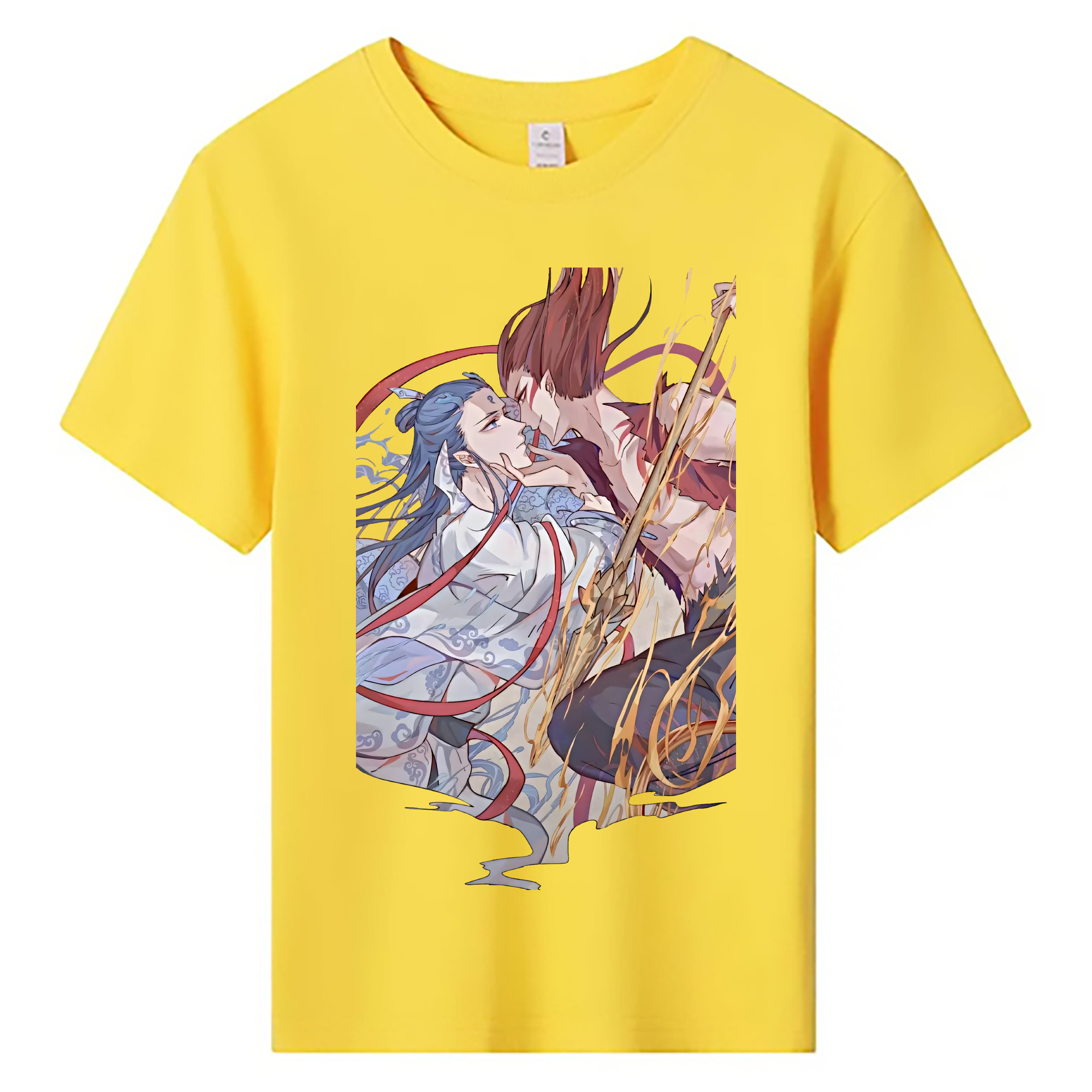 （画像用） Ne Zha 2 ナタ 魔童の大暴れ 綿100％キッズTシャツ（フロントプリント）
