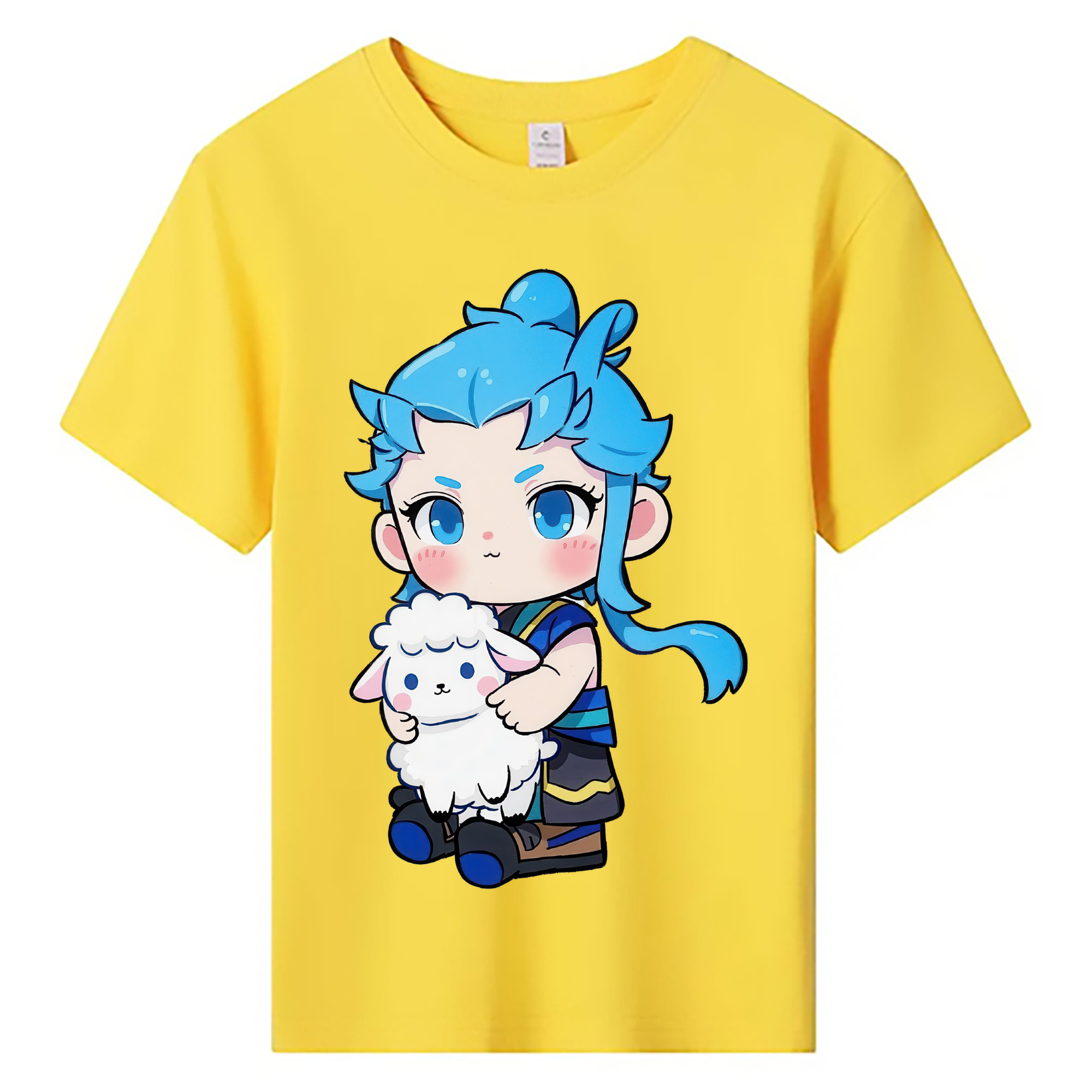 （画像用） Ne Zha 2 ナタ 魔童の大暴れ 綿100％キッズTシャツ（フロントプリント）