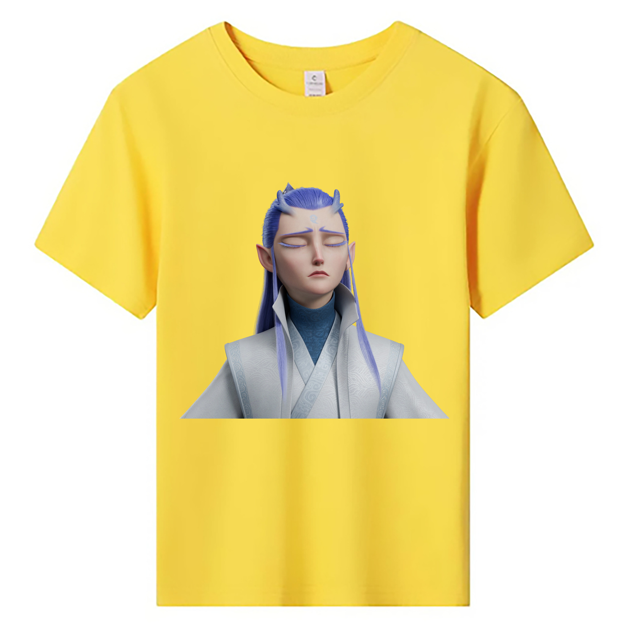 （画像用） Ne Zha 2 ナタ 魔童の大暴れ 綿100％キッズTシャツ（フロントプリント）