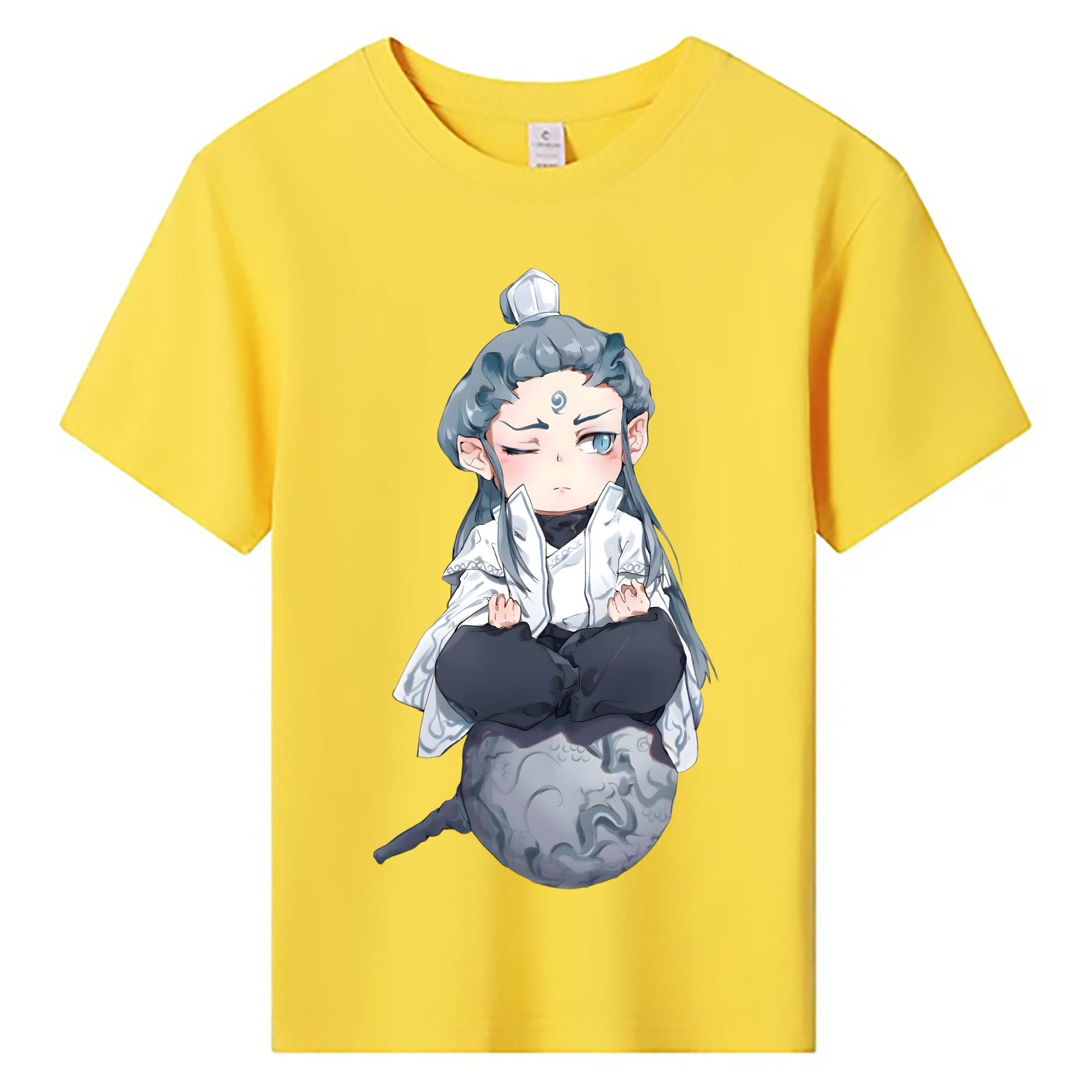 （画像用） Ne Zha 2 ナタ 魔童の大暴れ 綿100％キッズTシャツ（フロントプリント）
