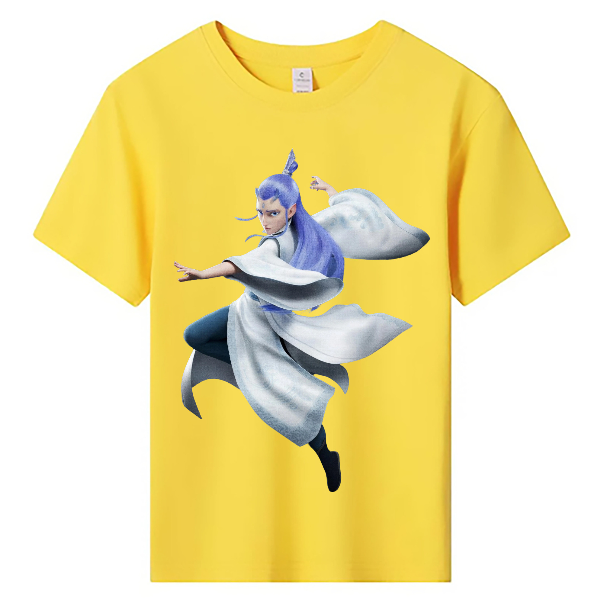 （画像用） Ne Zha 2 ナタ 魔童の大暴れ 綿100％キッズTシャツ（フロントプリント）