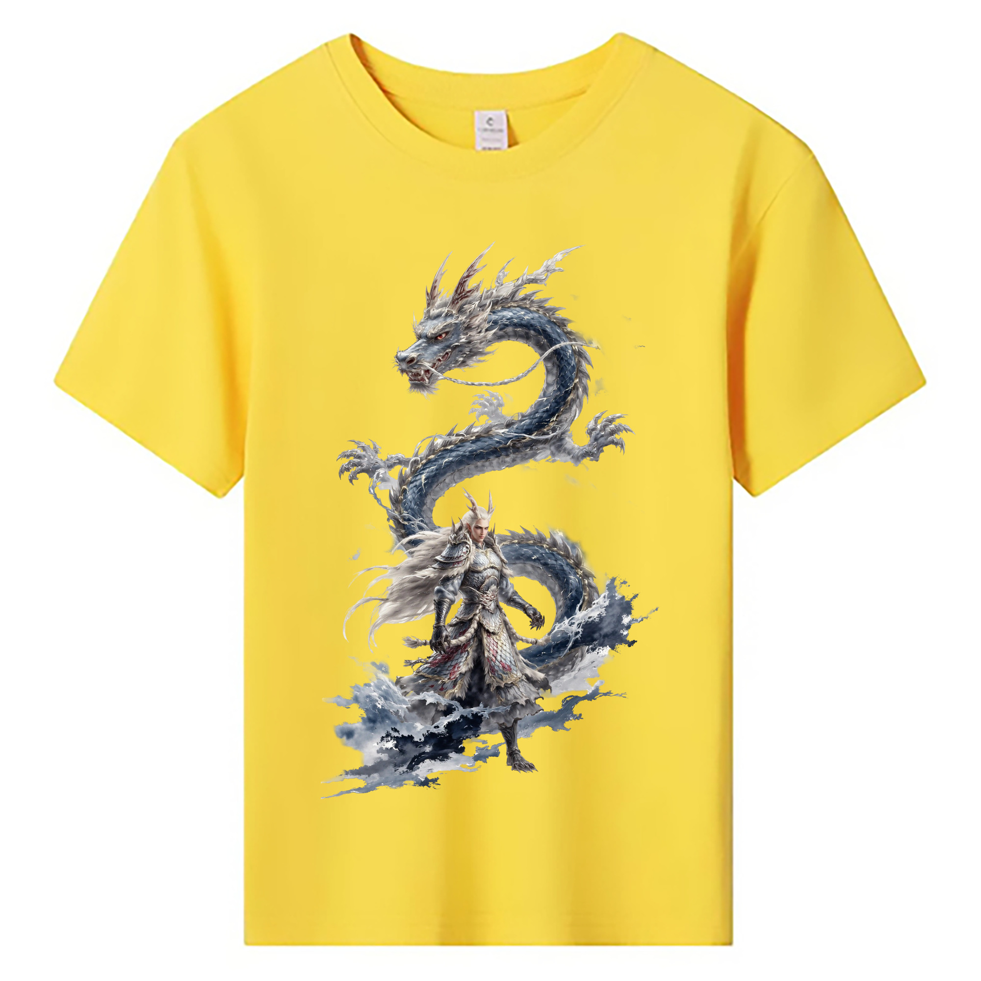 （画像用） Ne Zha 2 ナタ 魔童の大暴れ 綿100％キッズTシャツ（フロントプリント）