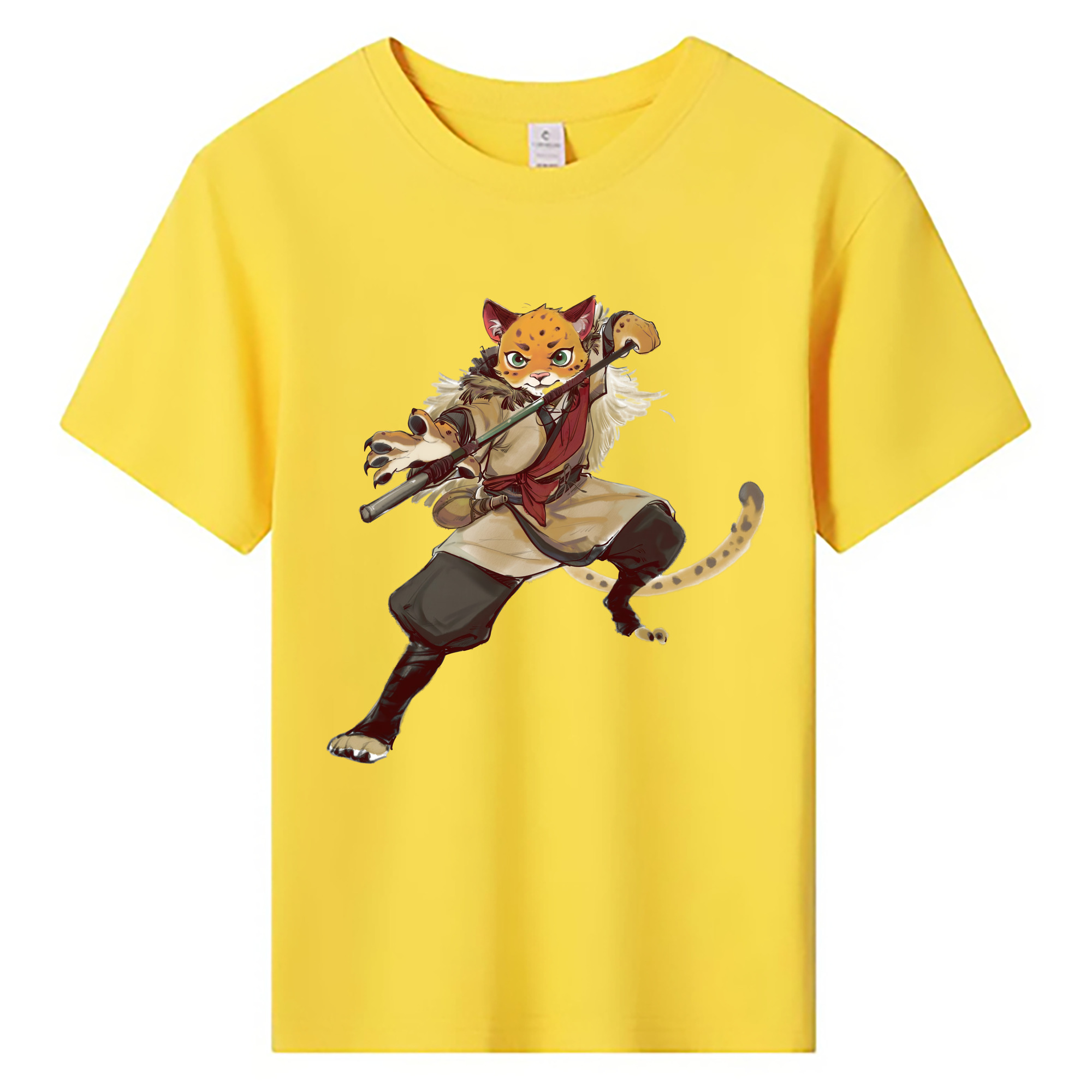 （画像用） Ne Zha 2 ナタ 魔童の大暴れ 綿100％キッズTシャツ（フロントプリント）
