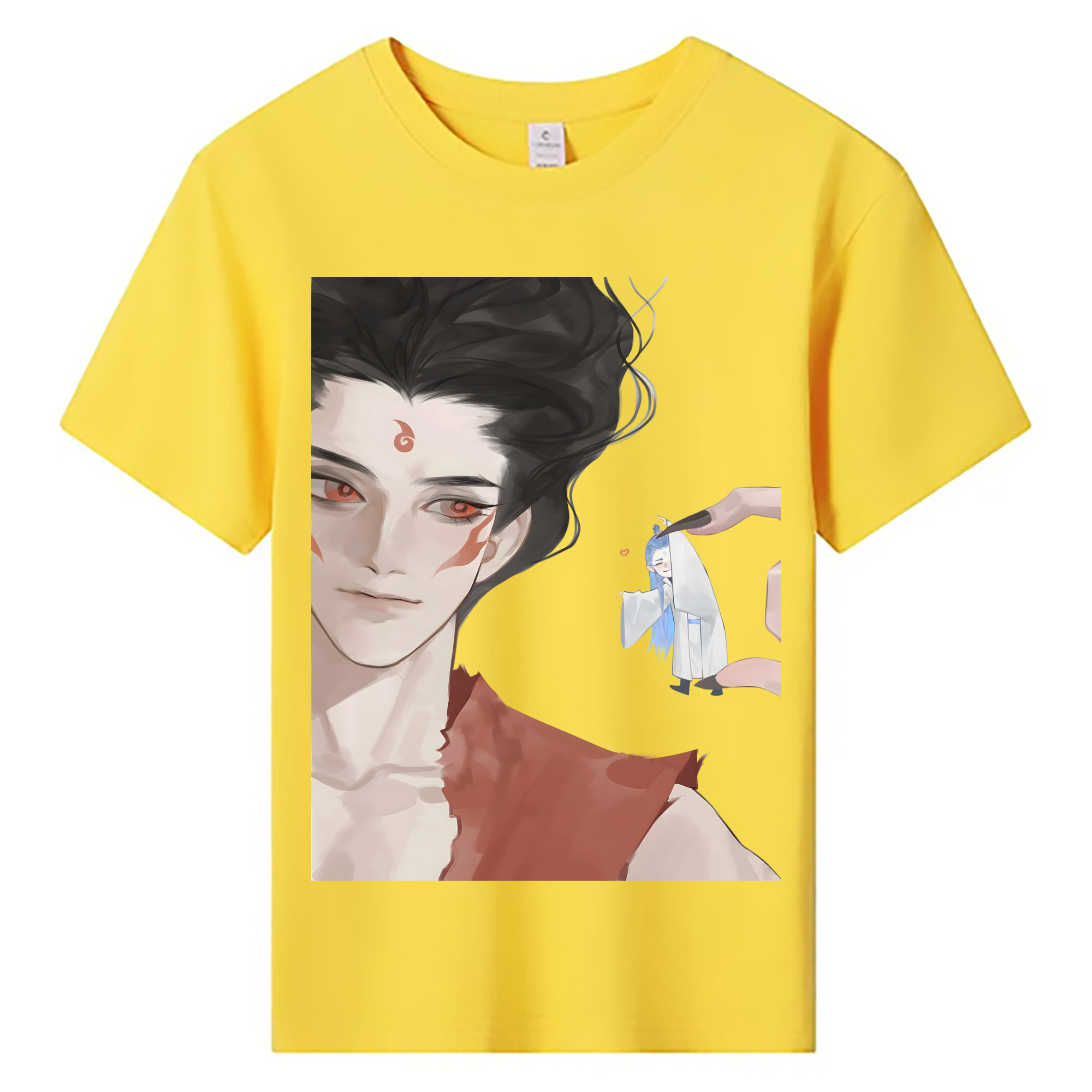 （画像用） Ne Zha 2 ナタ 魔童の大暴れ 綿100％キッズTシャツ（フロントプリント）