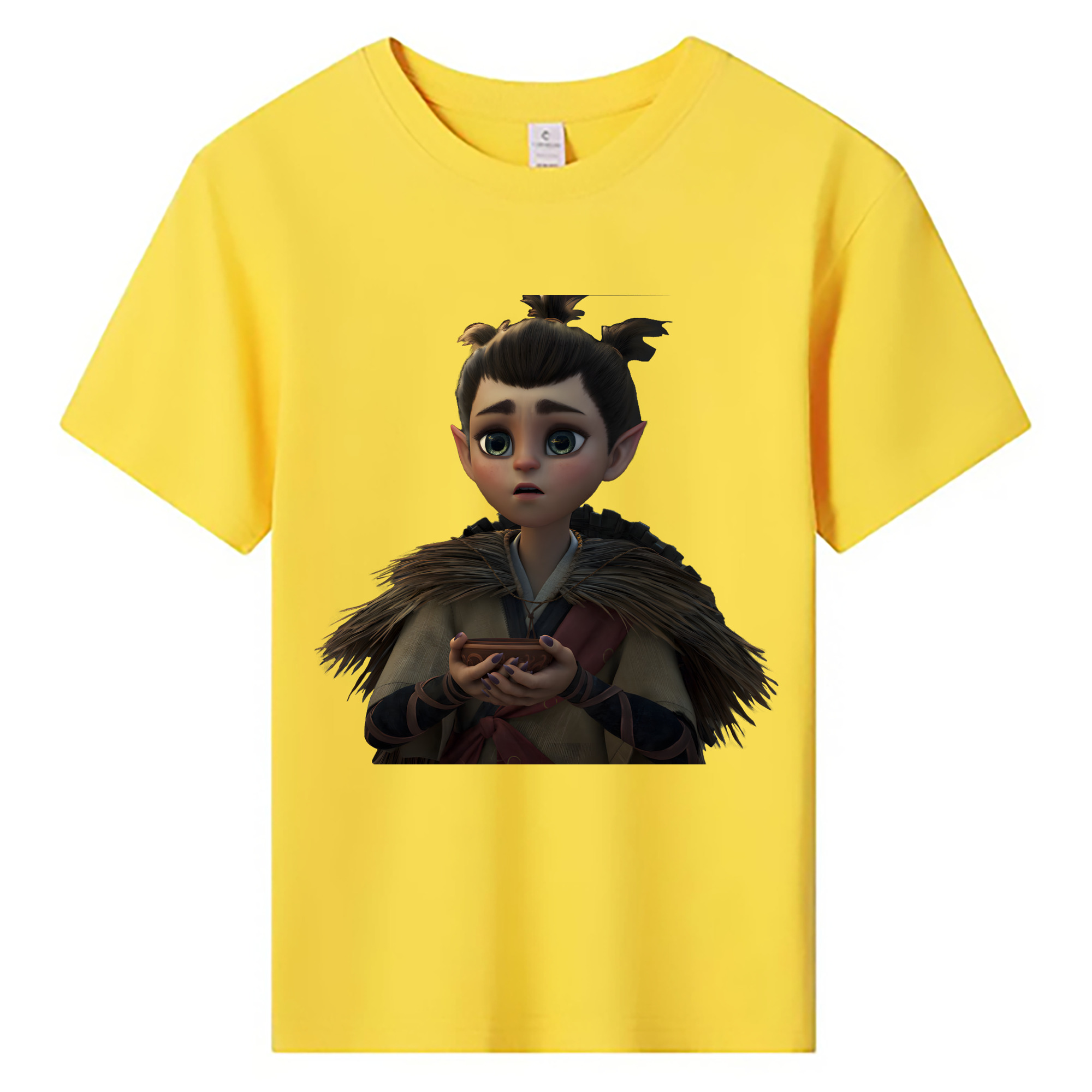 （画像用） Ne Zha 2 ナタ 魔童の大暴れ 綿100％キッズTシャツ（フロントプリント）