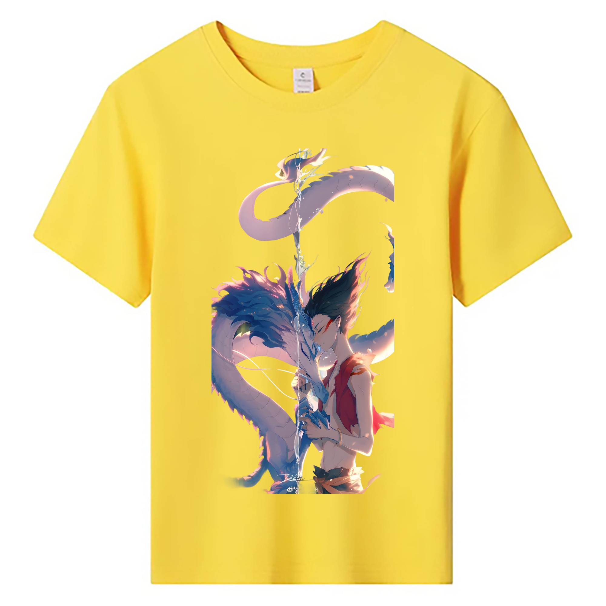 （画像用） Ne Zha 2 ナタ 魔童の大暴れ 綿100％キッズTシャツ（フロントプリント）
