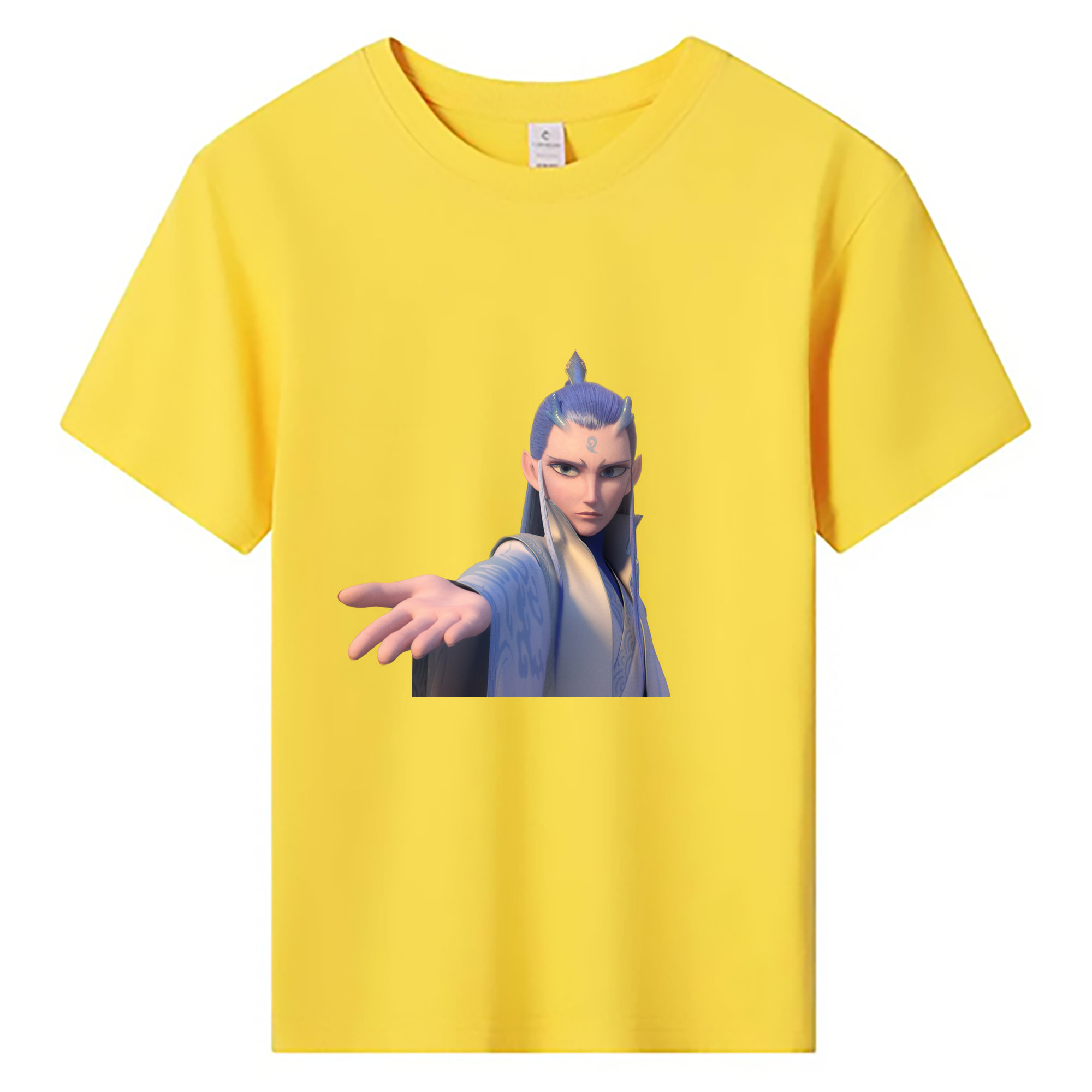 （画像用） Ne Zha 2 ナタ 魔童の大暴れ 綿100％キッズTシャツ（フロントプリント）