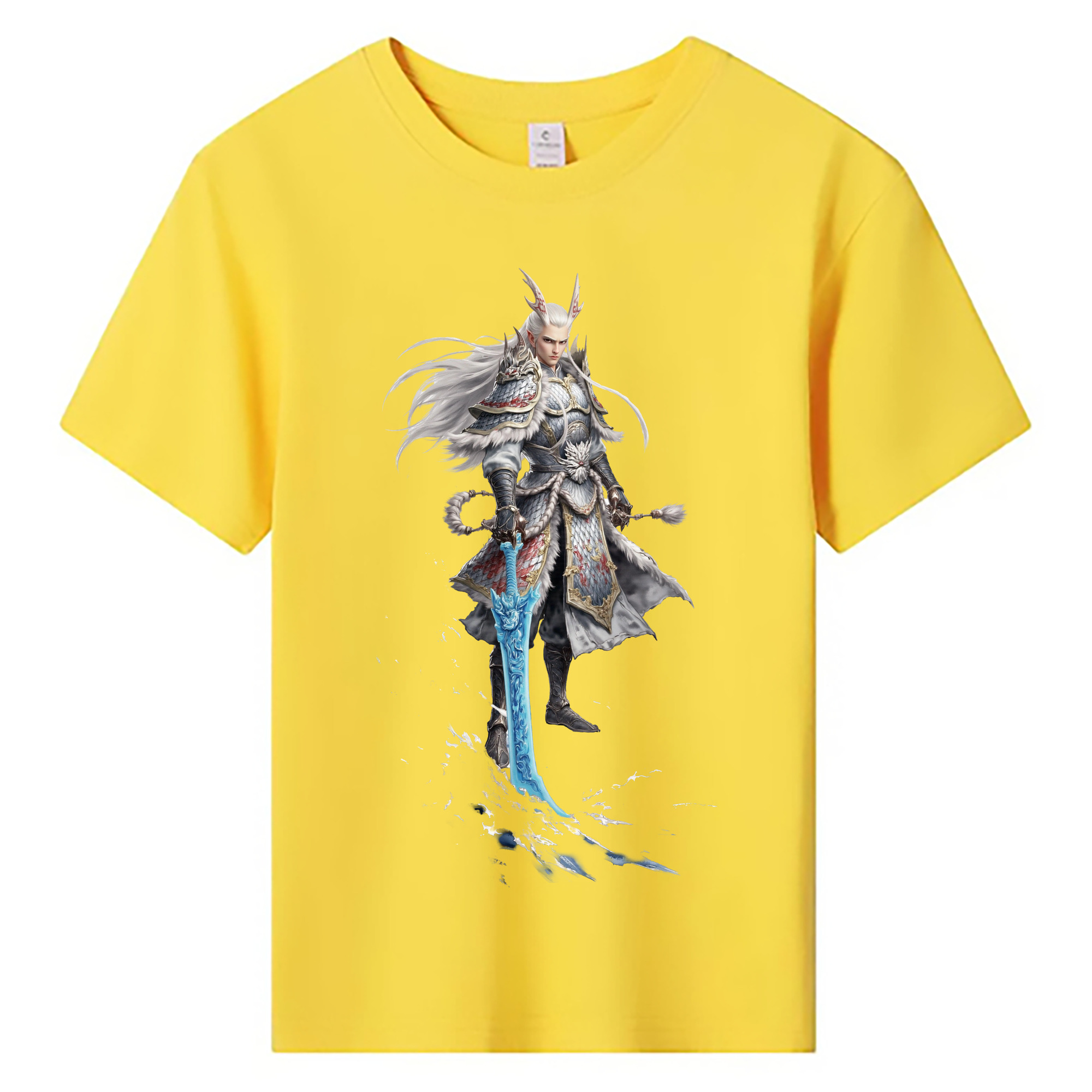 （画像用） Ne Zha 2 ナタ 魔童の大暴れ 綿100％キッズTシャツ（フロントプリント）