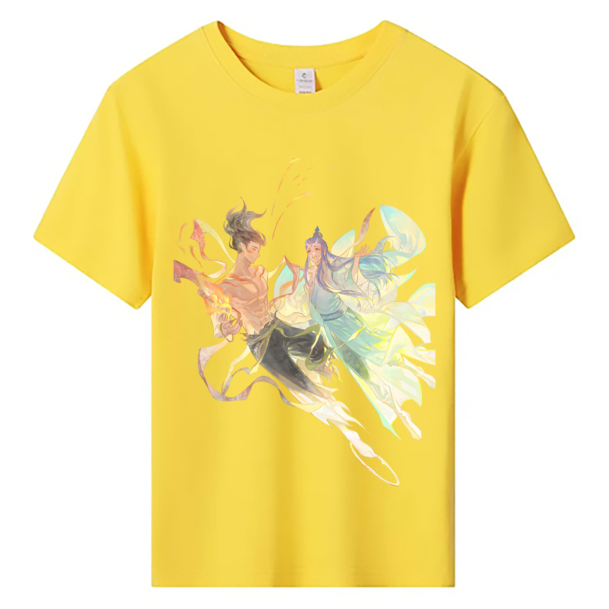 （画像用） Ne Zha 2 ナタ 魔童の大暴れ 綿100％キッズTシャツ（フロントプリント）
