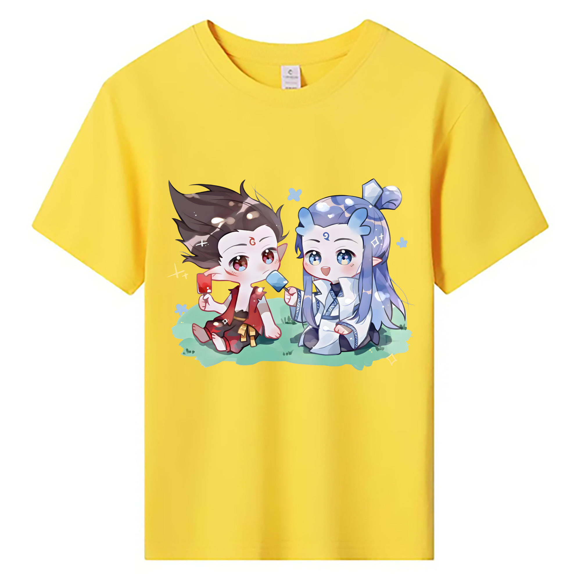 （画像用） Ne Zha 2 ナタ 魔童の大暴れ 綿100％キッズTシャツ（フロントプリント）