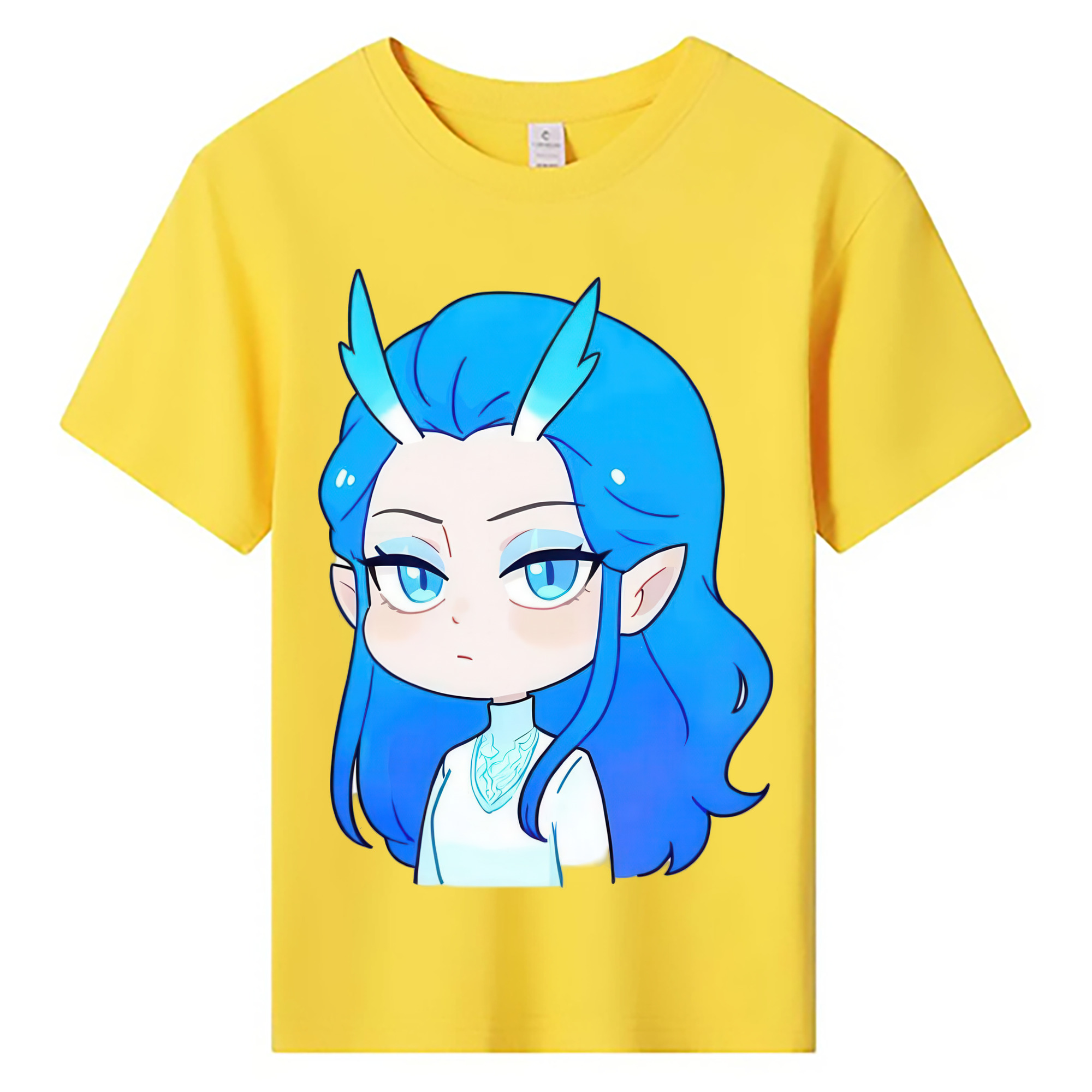 （画像用） Ne Zha 2 ナタ 魔童の大暴れ 綿100％キッズTシャツ（フロントプリント）
