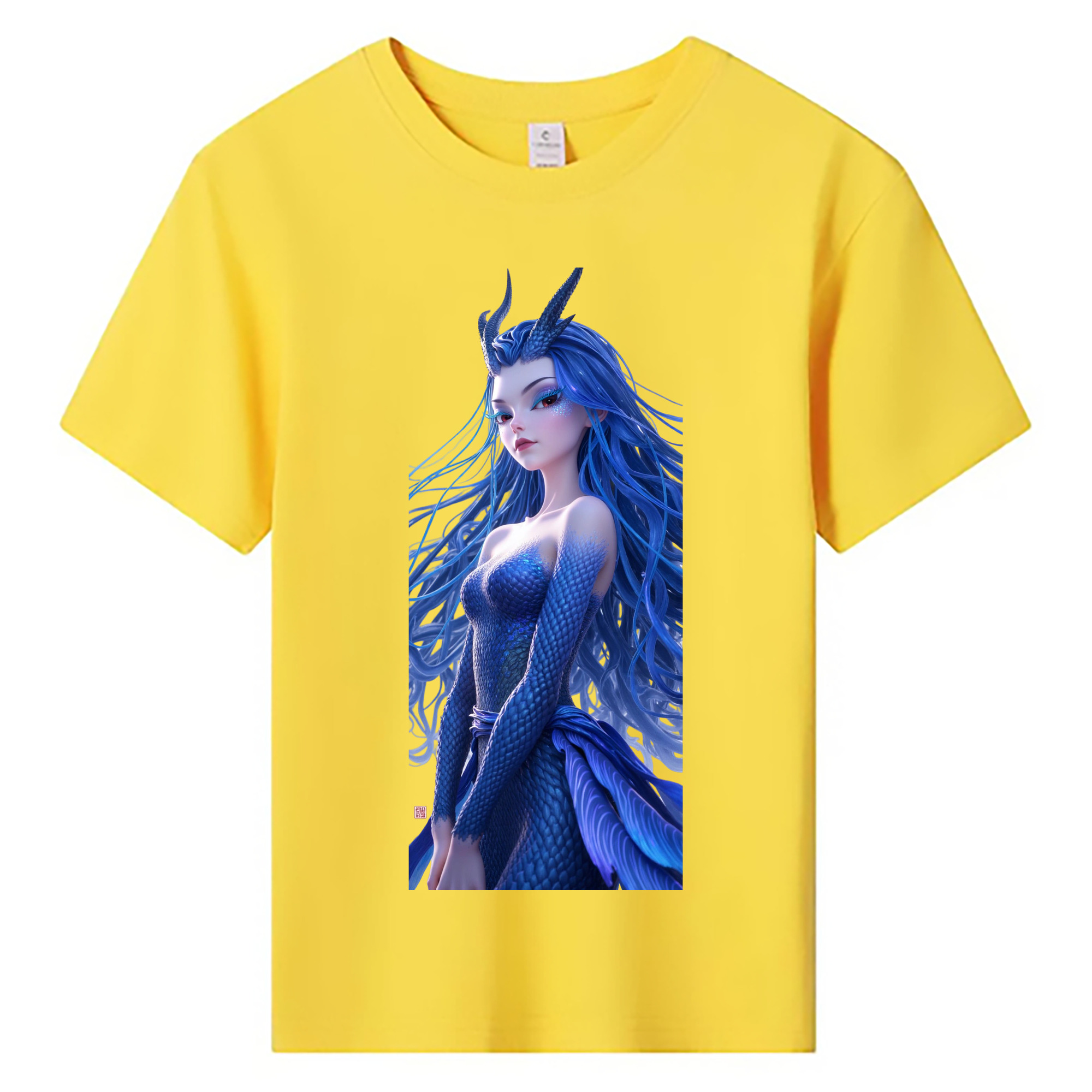 （画像用） Ne Zha 2 ナタ 魔童の大暴れ 綿100％キッズTシャツ（フロントプリント）