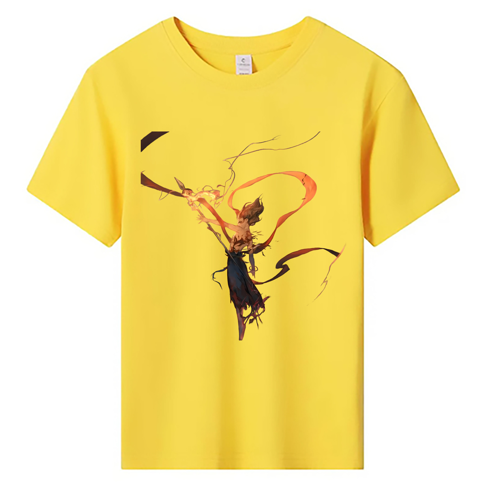 （画像用） Ne Zha 2 ナタ 魔童の大暴れ 綿100％キッズTシャツ（フロントプリント）