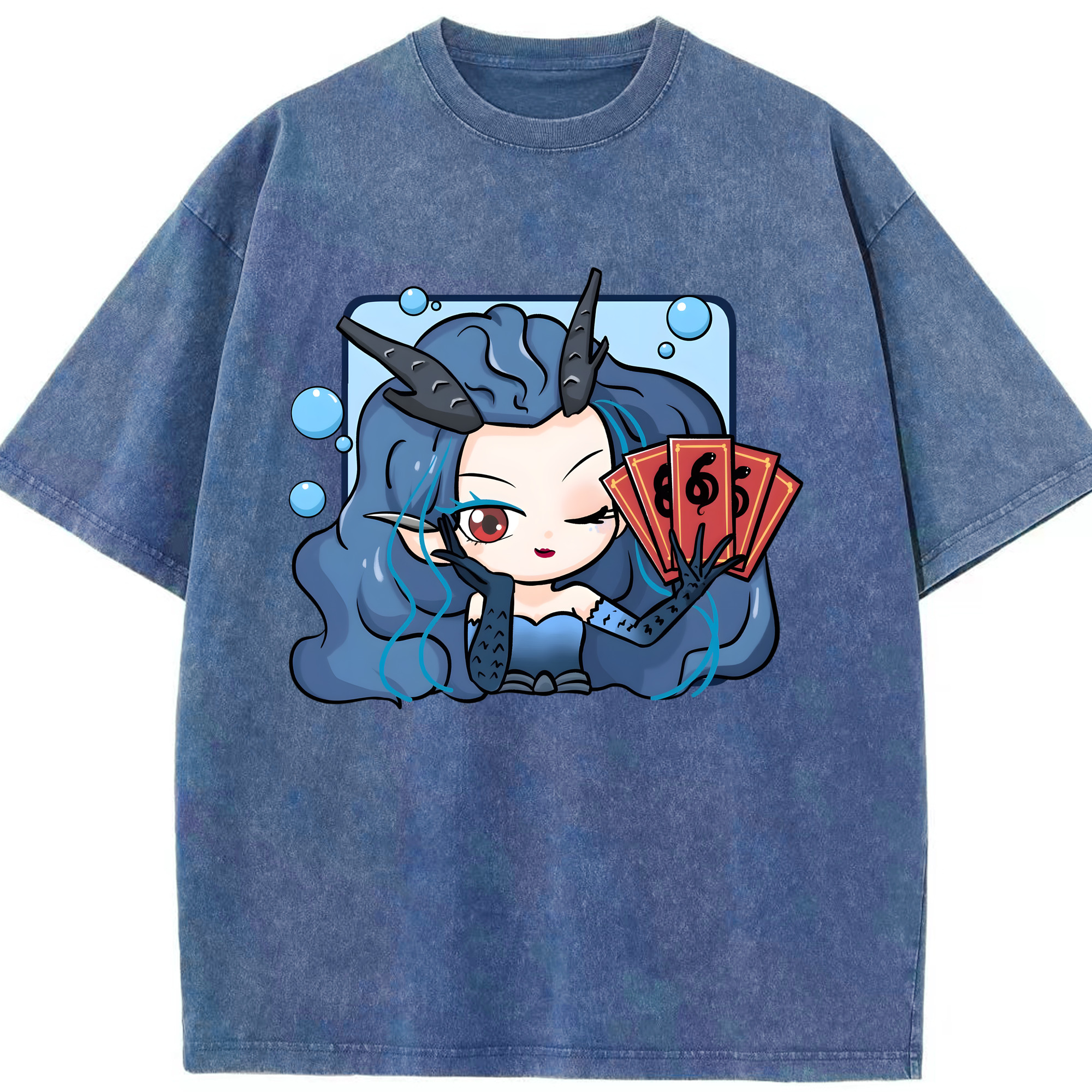 （画像用） Ne Zha 2 ナタ 魔童の大暴れ 綿100% ヴィンテージ風 半袖Tシャツ（フロントプリント）