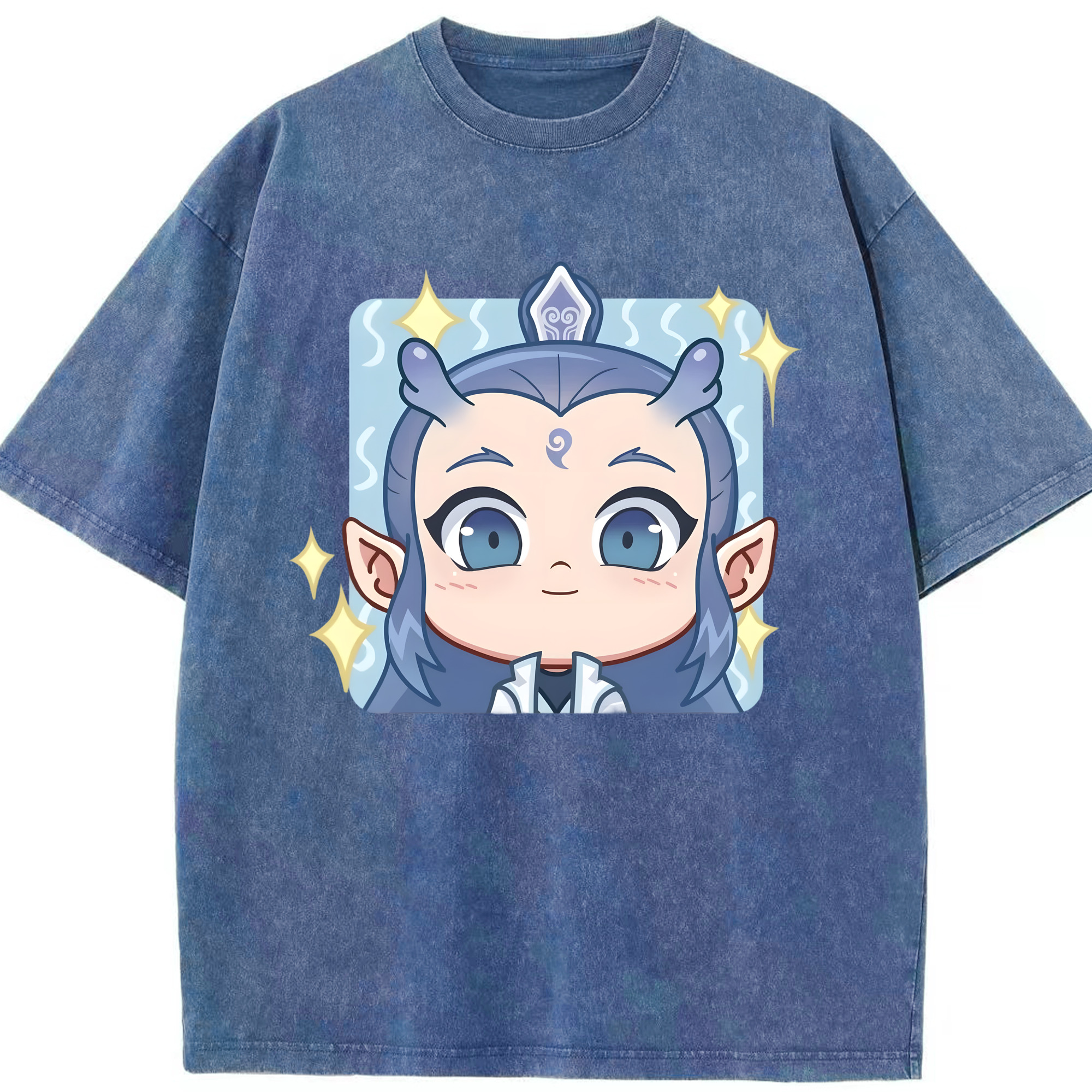 （画像用） Ne Zha 2 ナタ 魔童の大暴れ 綿100% ヴィンテージ風 半袖Tシャツ（フロントプリント）