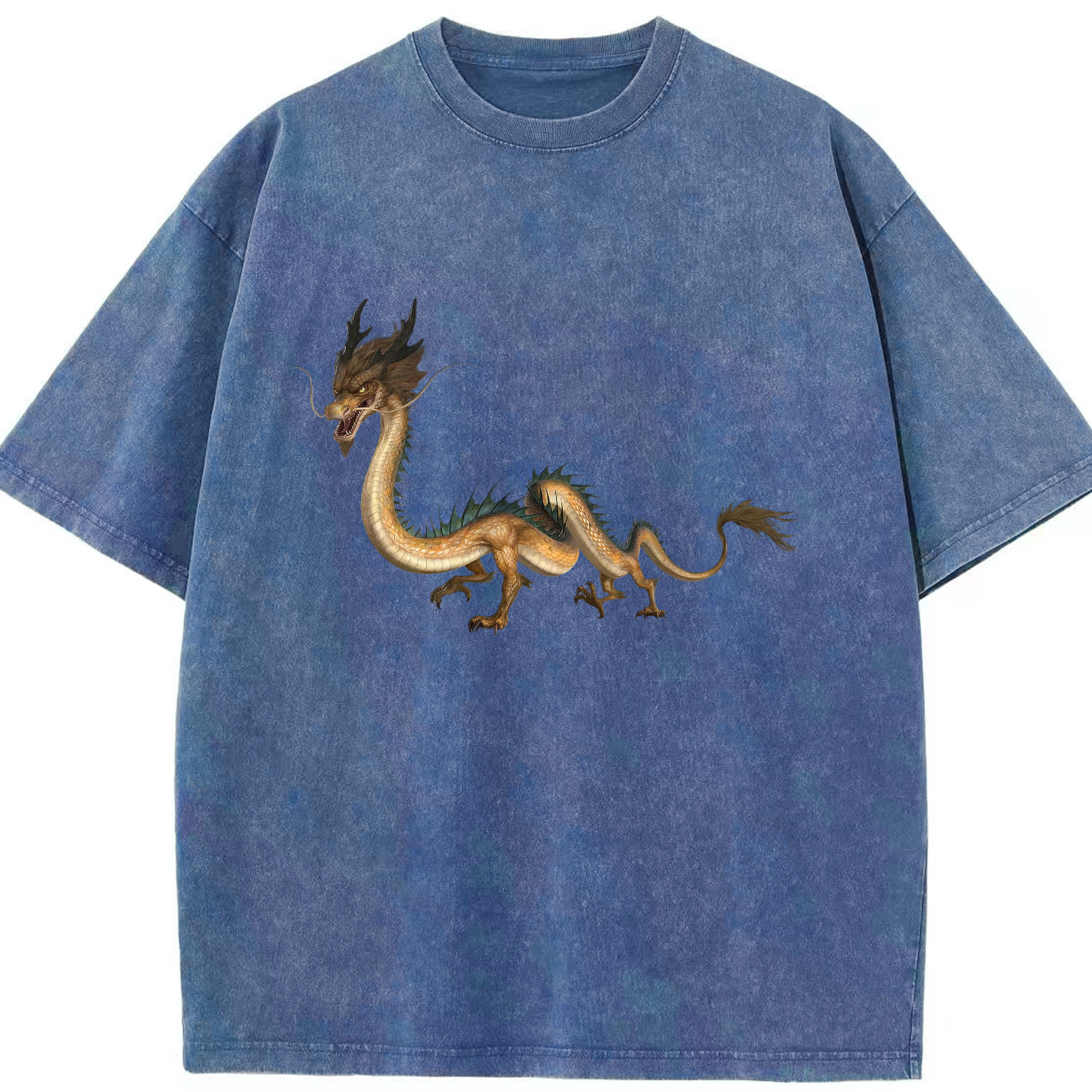 （画像用） Ne Zha 2 ナタ 魔童の大暴れ 綿100% ヴィンテージ風 半袖Tシャツ（フロントプリント）