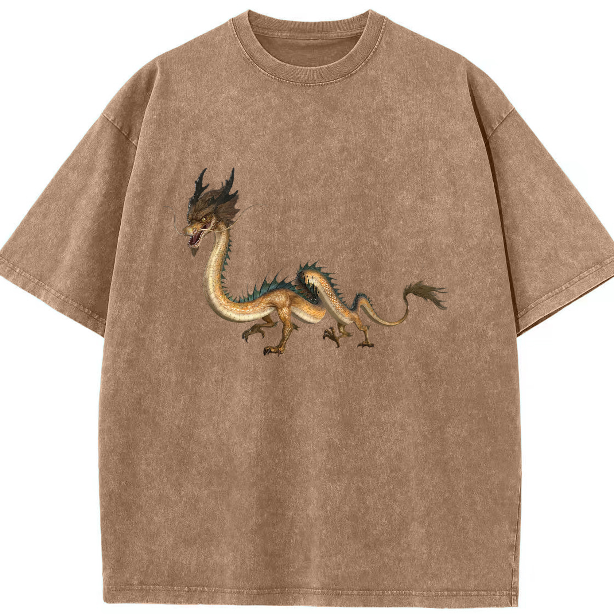 （画像用） Ne Zha 2 ナタ 魔童の大暴れ 綿100% ヴィンテージ風 半袖Tシャツ（フロントプリント）