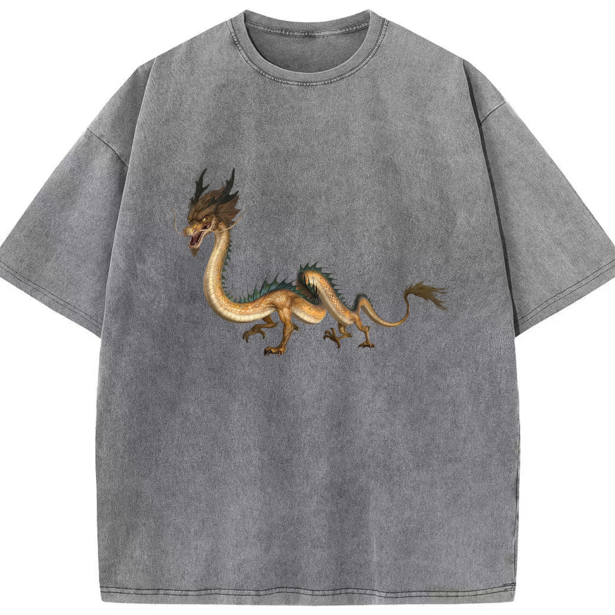 （画像用） Ne Zha 2 ナタ 魔童の大暴れ 綿100% ヴィンテージ風 半袖Tシャツ（フロントプリント）