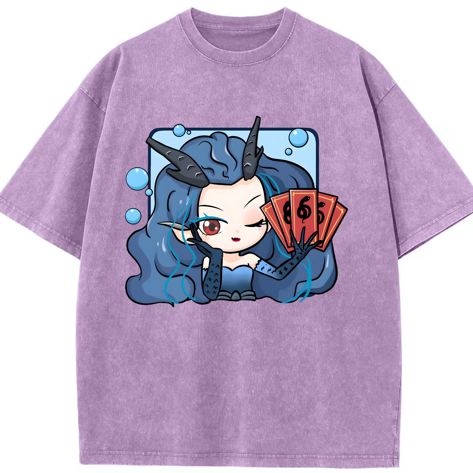 （画像用） Ne Zha 2 ナタ 魔童の大暴れ 綿100% ヴィンテージ風 半袖Tシャツ（フロントプリント）