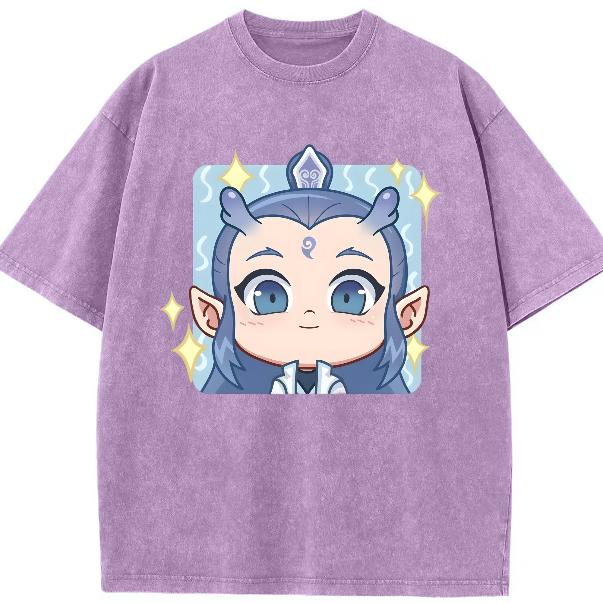 （画像用） Ne Zha 2 ナタ 魔童の大暴れ 綿100% ヴィンテージ風 半袖Tシャツ（フロントプリント）