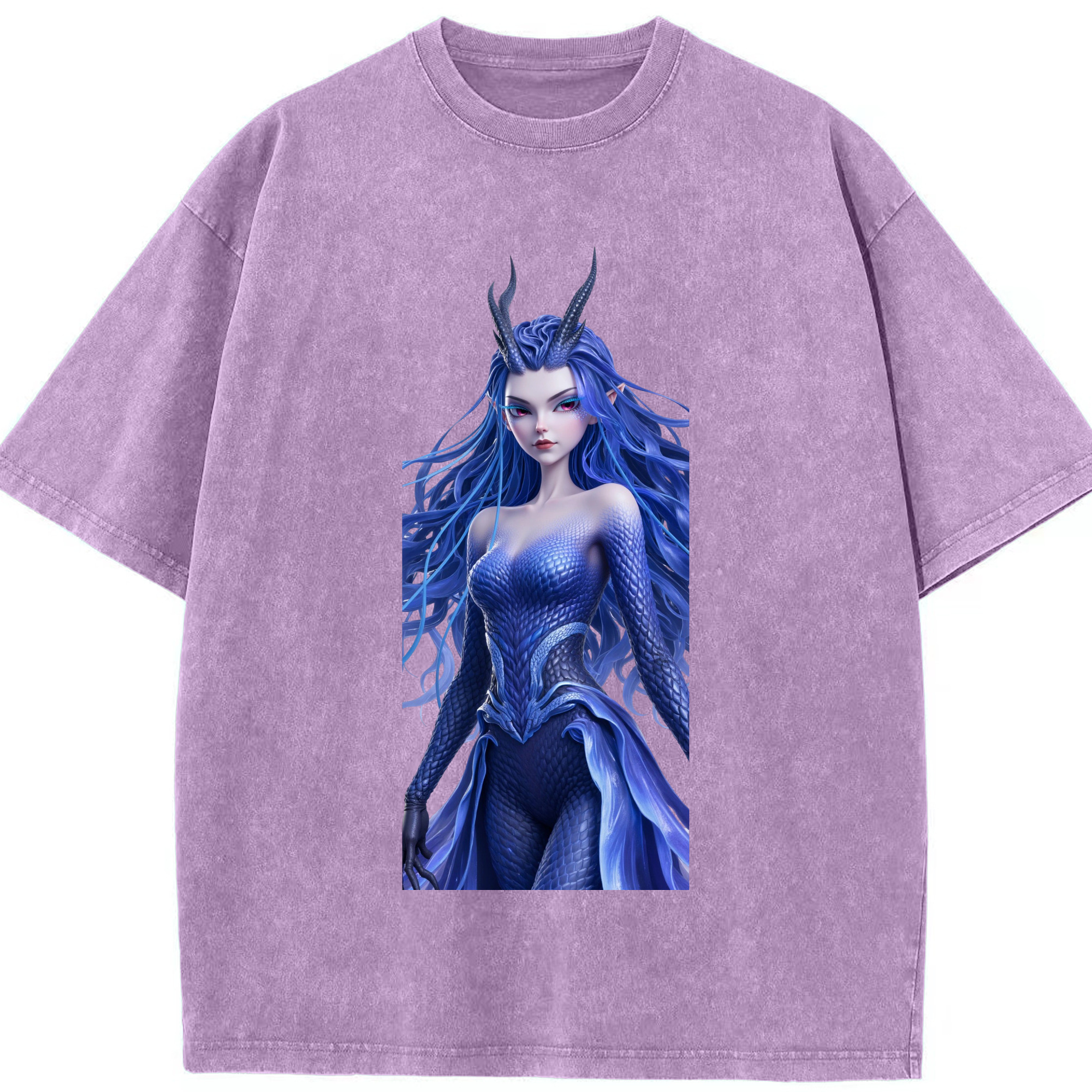 （画像用） Ne Zha 2 ナタ 魔童の大暴れ 綿100% ヴィンテージ風 半袖Tシャツ（フロントプリント）