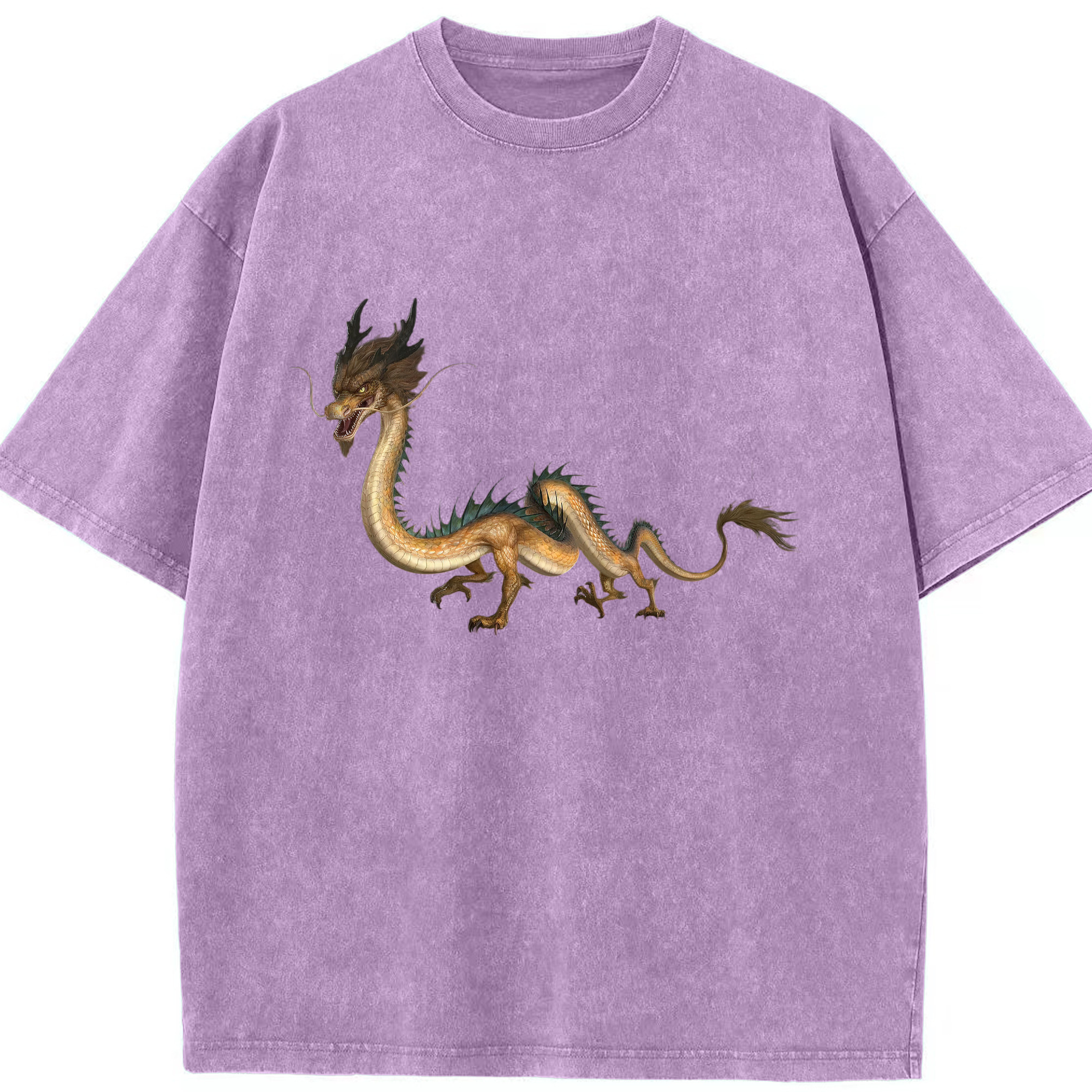 （画像用） Ne Zha 2 ナタ 魔童の大暴れ 綿100% ヴィンテージ風 半袖Tシャツ（フロントプリント）